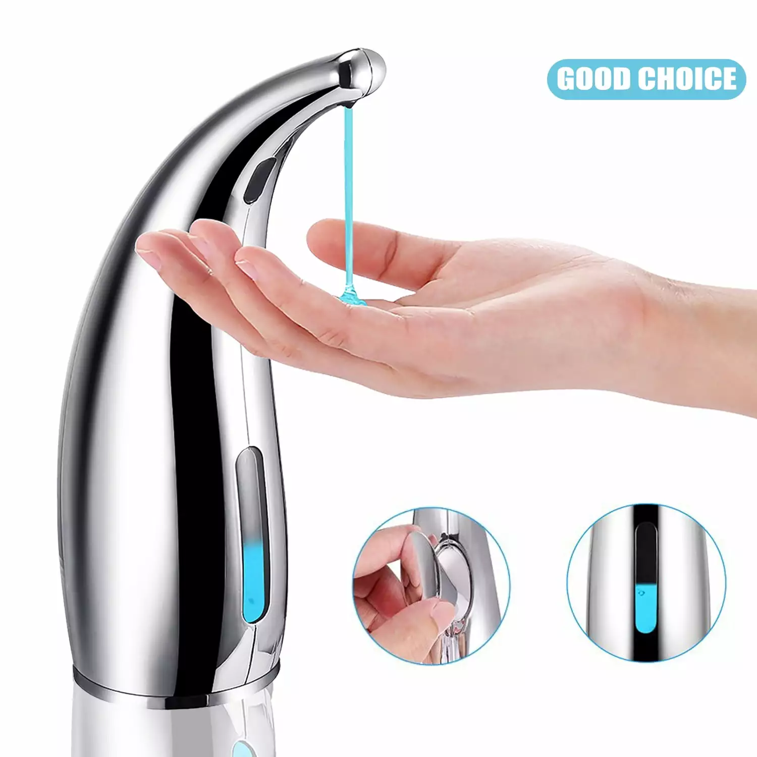 BreaDeep 300mL Infrared Automatic Hand-free Touchless Soap Dispenser. Dish Liquid Lotion Gel / Shampoo / Chamber Auto Hand Soap Dispenser for Bathroom Kitchen