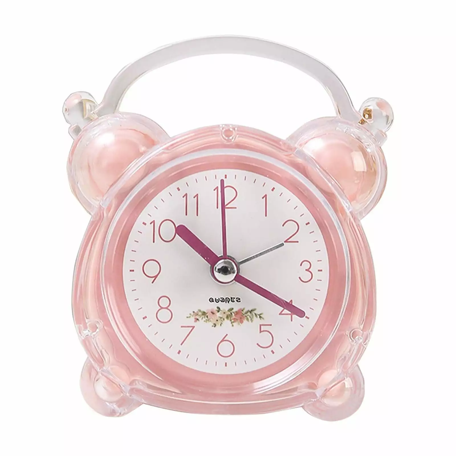 CASAFUN Kids Alarm Clock. Double Bell Clock. Classic Home Cute Cartoon Battery Operated Analog Bedside Desk Alarm Clock. Student Alarm Clock for Bedroom Table