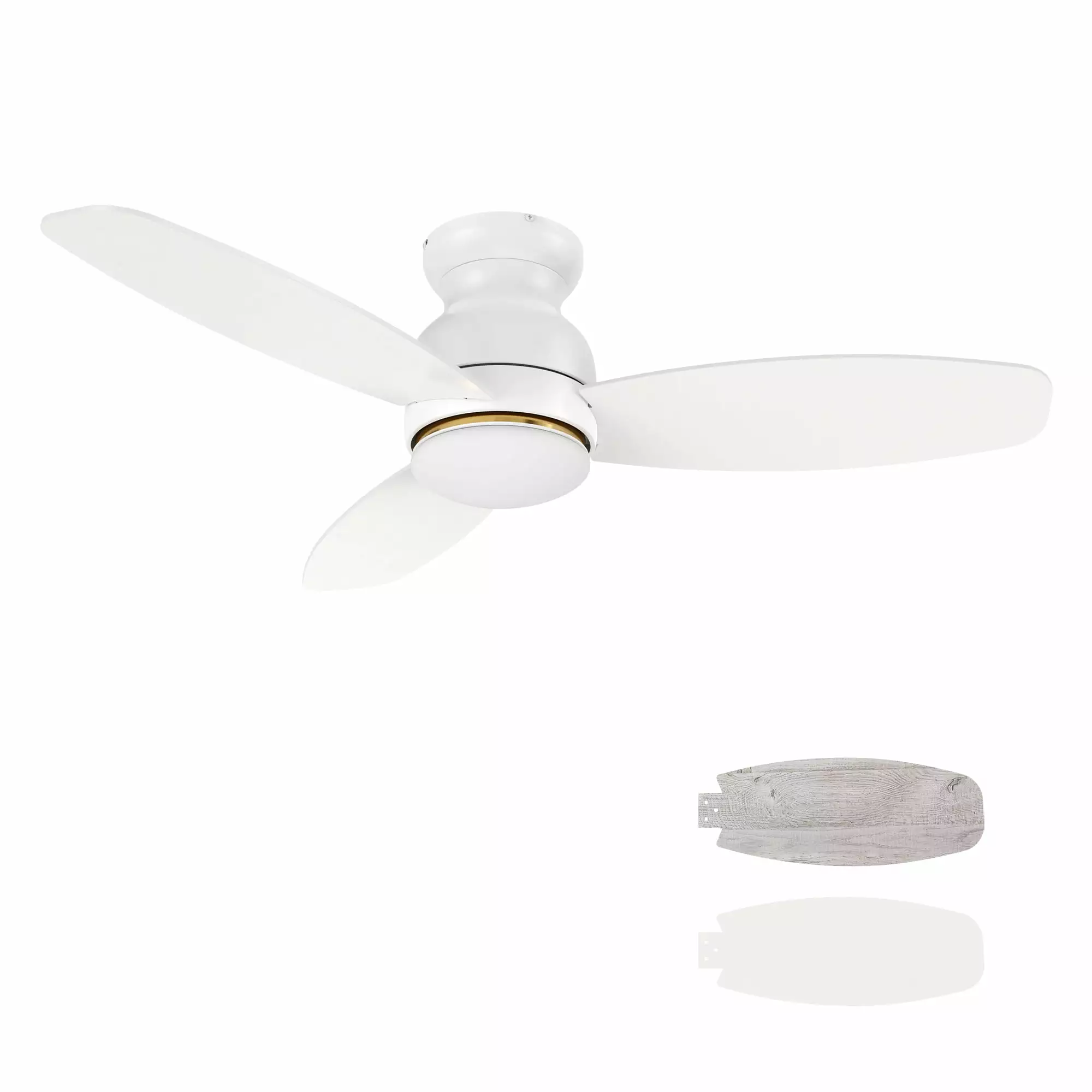 CARRO 48 3 Blades Low Profile Indoor Ceiling Fan with Remote and 4000K LED Light