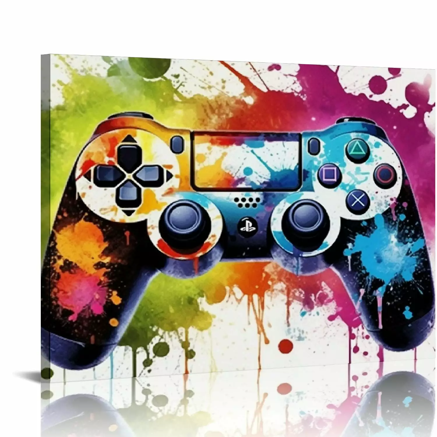 COMIO Game Wall Decor Gaming Art Graffiti Gamepad Headphones Canvas Pictures Gamer Room for Boys Street Pop Bedroom Dorm Playroom Cave Teen Men Cool Video Painting Modern Artwork