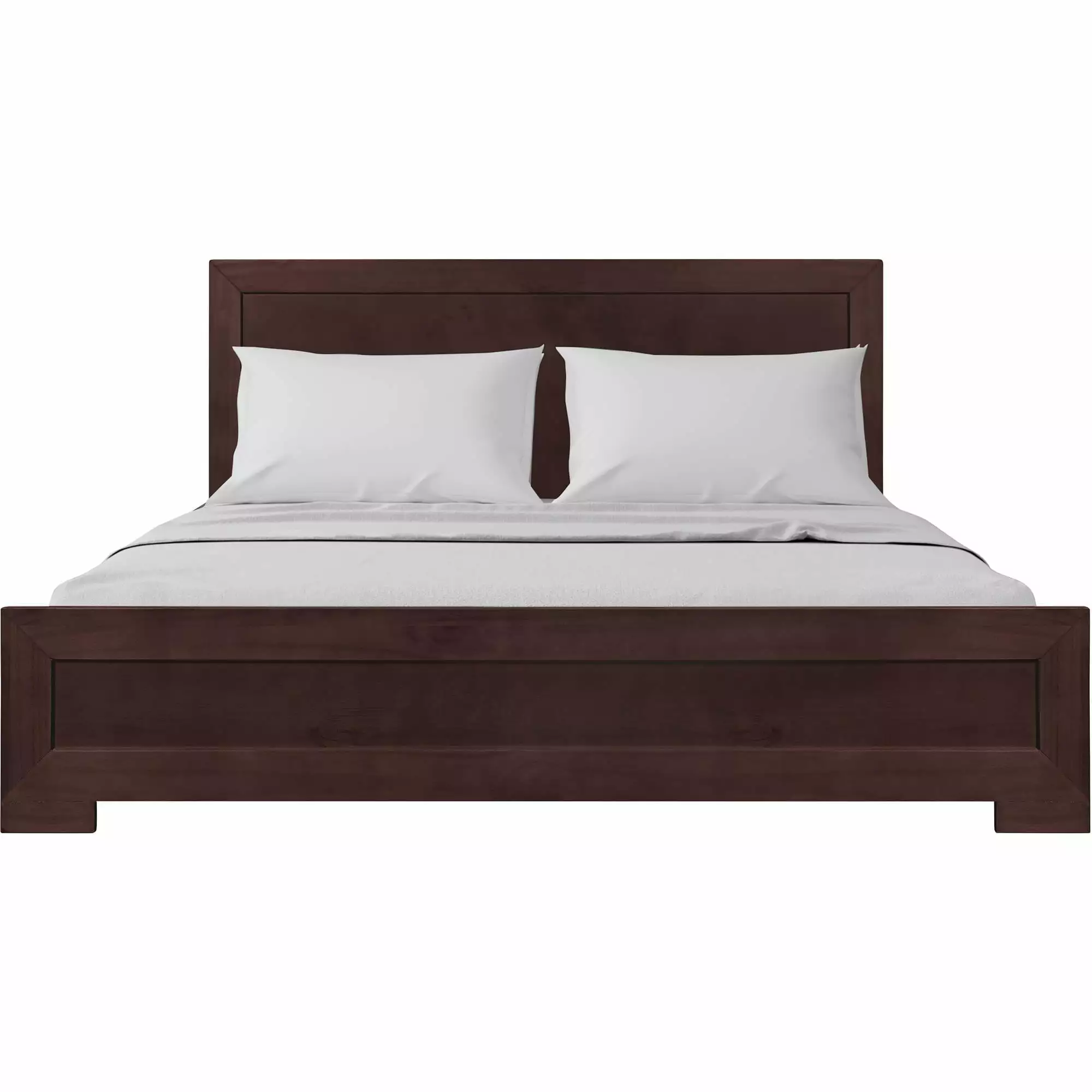 Camden Isle Oxford Platform Bed | Paneled Headboard | Low Profile | Full. Espresso