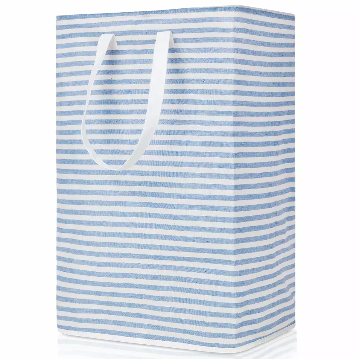 Caroeas 72L L Laundry Basket. Waterproof Extra Large Laundry Basket. Foldable Laundry Basket with Soft Cotton Handles. Laundry Hamper Easy Storage Blue