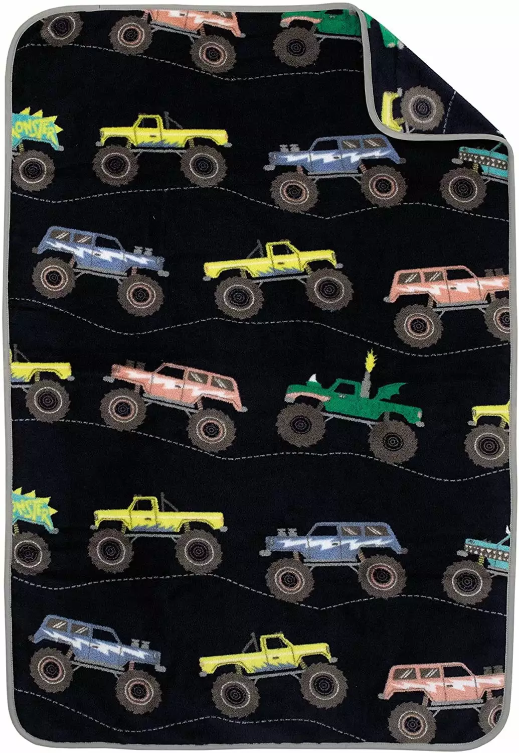 Carter's Monster Trucks Toddler Throw Blanket - 30 x 45 - Super Soft. Plush. Warm and Comfortable