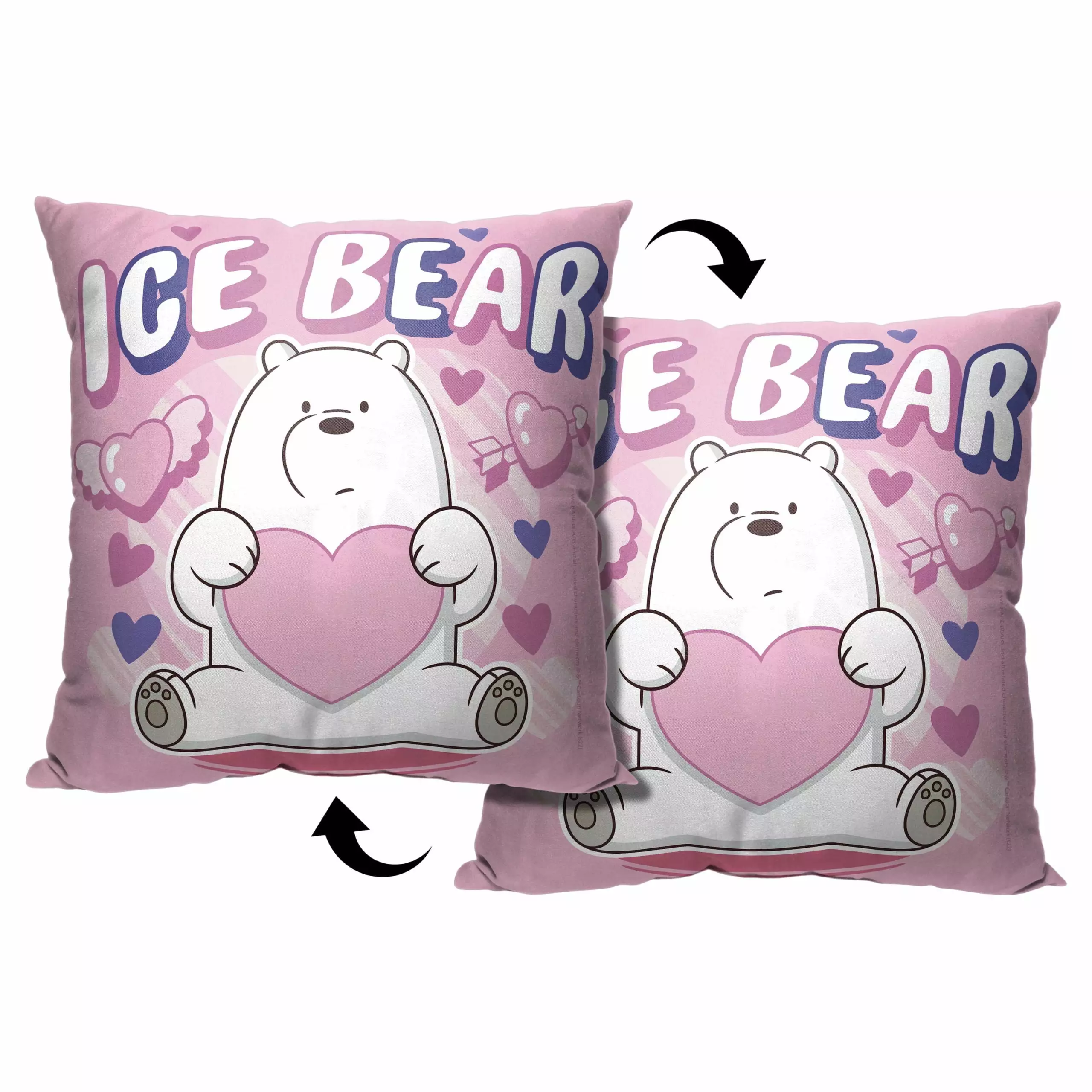 Cartoon Network We Bare Bears Ice Bear Kids Printed Throw Pillow. 18 x 18 inches