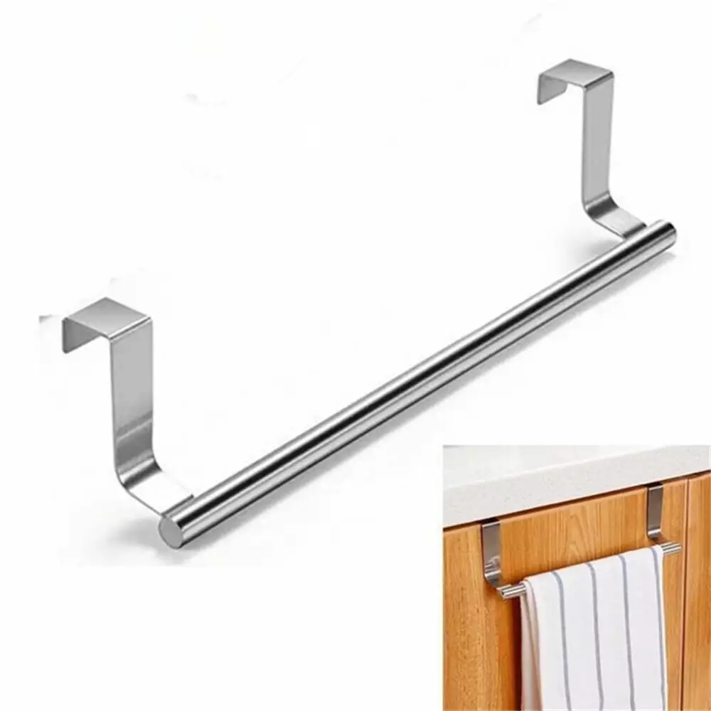 Casewin Dish/Towel Bar Holders-in/Out Cabinet Door-Stainless Steel-No Tool-Set.kitchen Towel Racks - Hanging at the Door of the Kitchen Cabinet or Cupboard