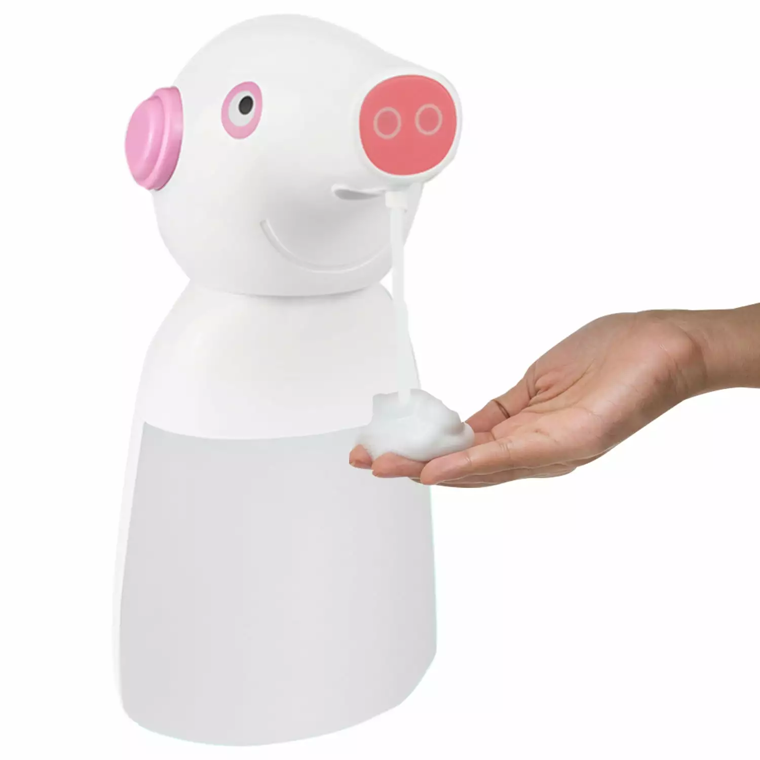 Cerem-12oz touch-less White hand soap dispenser for kids with infrared motion sensor