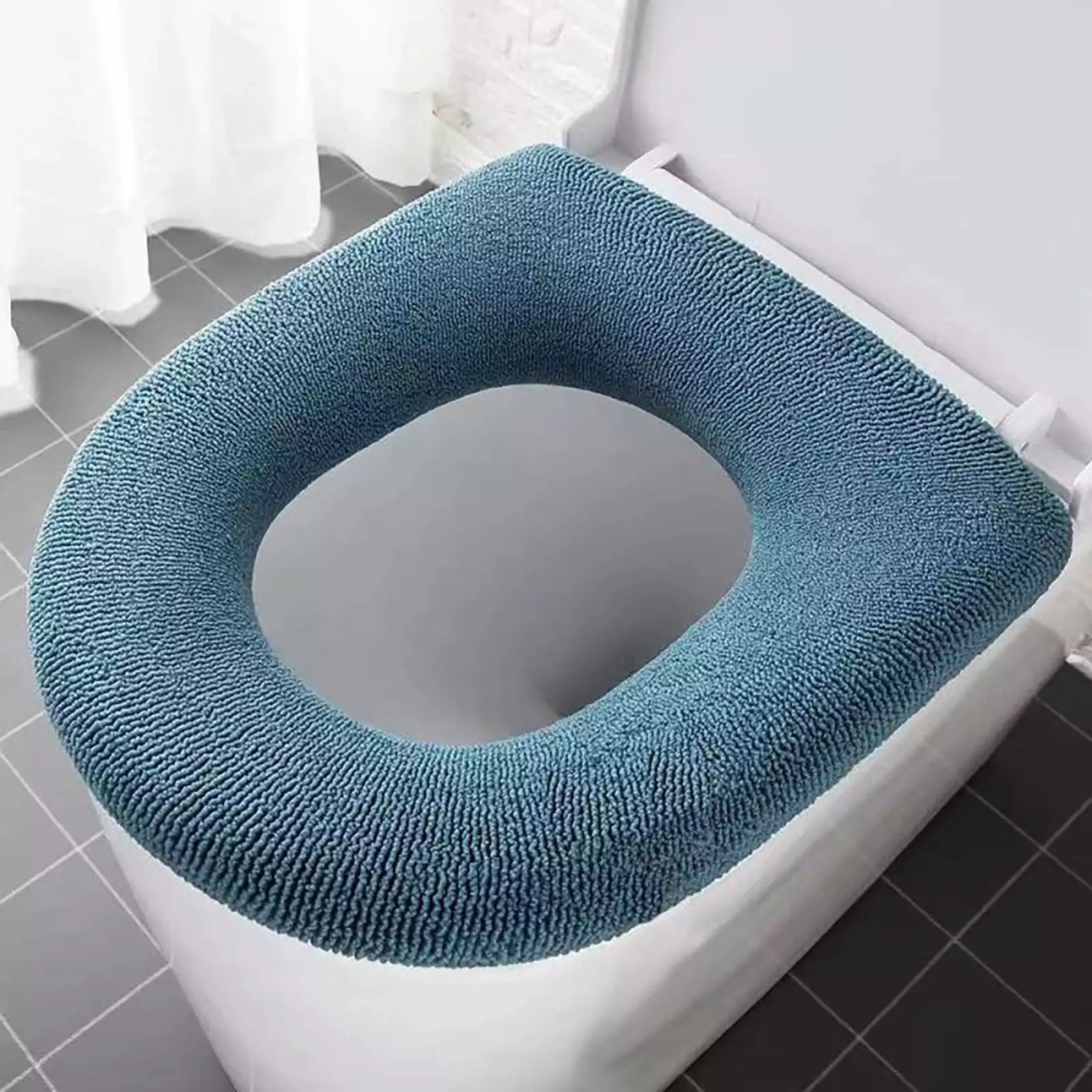 QTOCIO Bathroom Accessories. Toilet Seat Cushion Thickened Toilet Cover Knitted Toilet Seat Cushion Washable Household Toilet Cover Winter Warm Toilet Seat Cover Mat