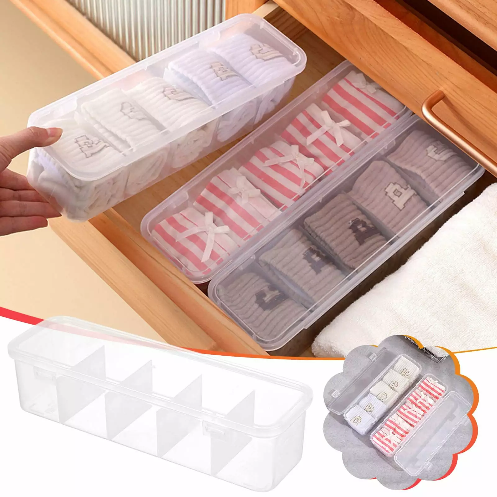 Ckraxd Transparent Book Storage Box. Sorting and Packaging Book Shelf. Storage Box Desktop Children's Picture Book. Large Capacity Storage Space. Convenient and Fast Transparent Design