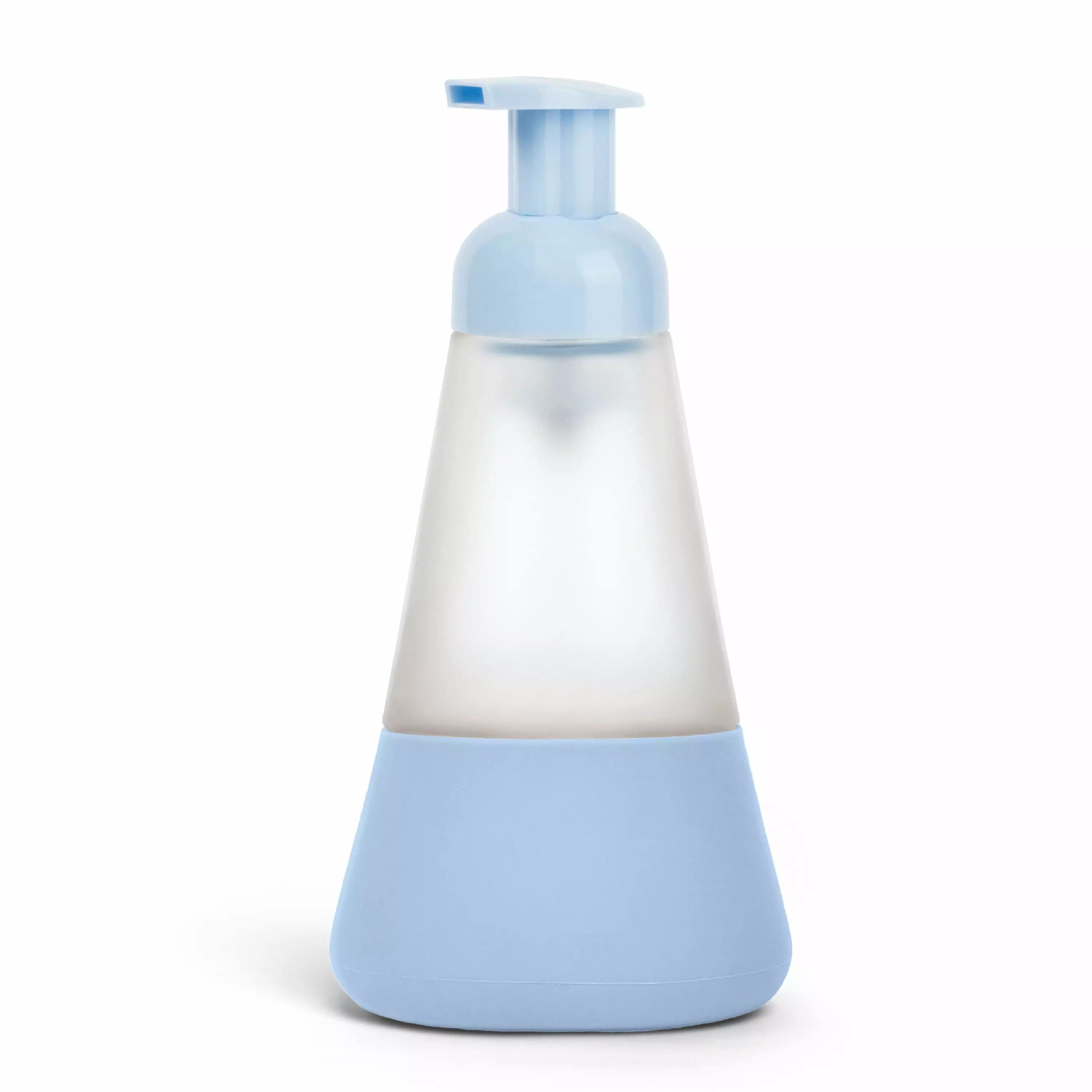 Cleancult Foaming Hand Soap Glass Dispenser. Shatter Resistant. Periwinkle Blue Color. 12 Fluid oz