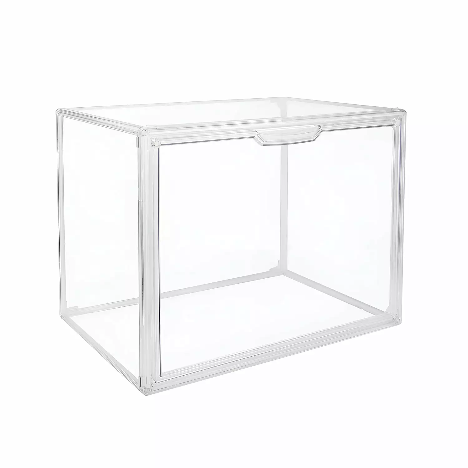 Clear Stackable Plastic Storage Bins with Lid. Large Figures Collectibles Showcase. Dustproof Book & Cosmetic Display Cases. Shoe Box. Protection Organizer for Home