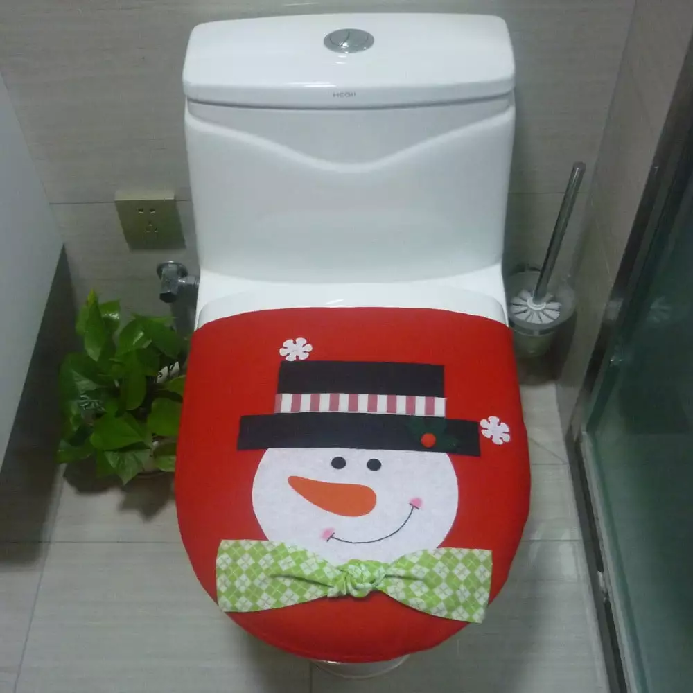 Clearance TOFOTL Christmas Decorations. Christmas Decoration Christmas Snowman Lid Single Toilet Cover