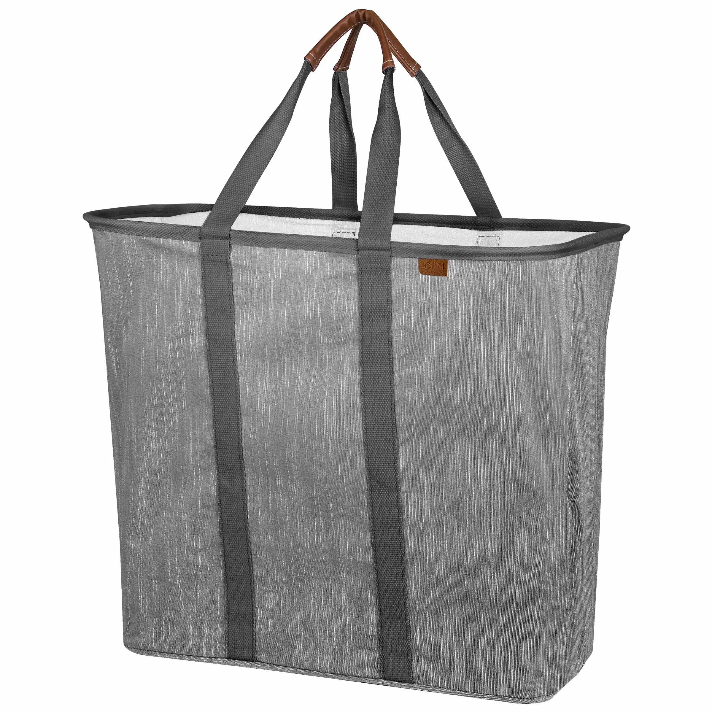 CleverMade Collapsible Fabric Laundry Hamper LUXE. Gray