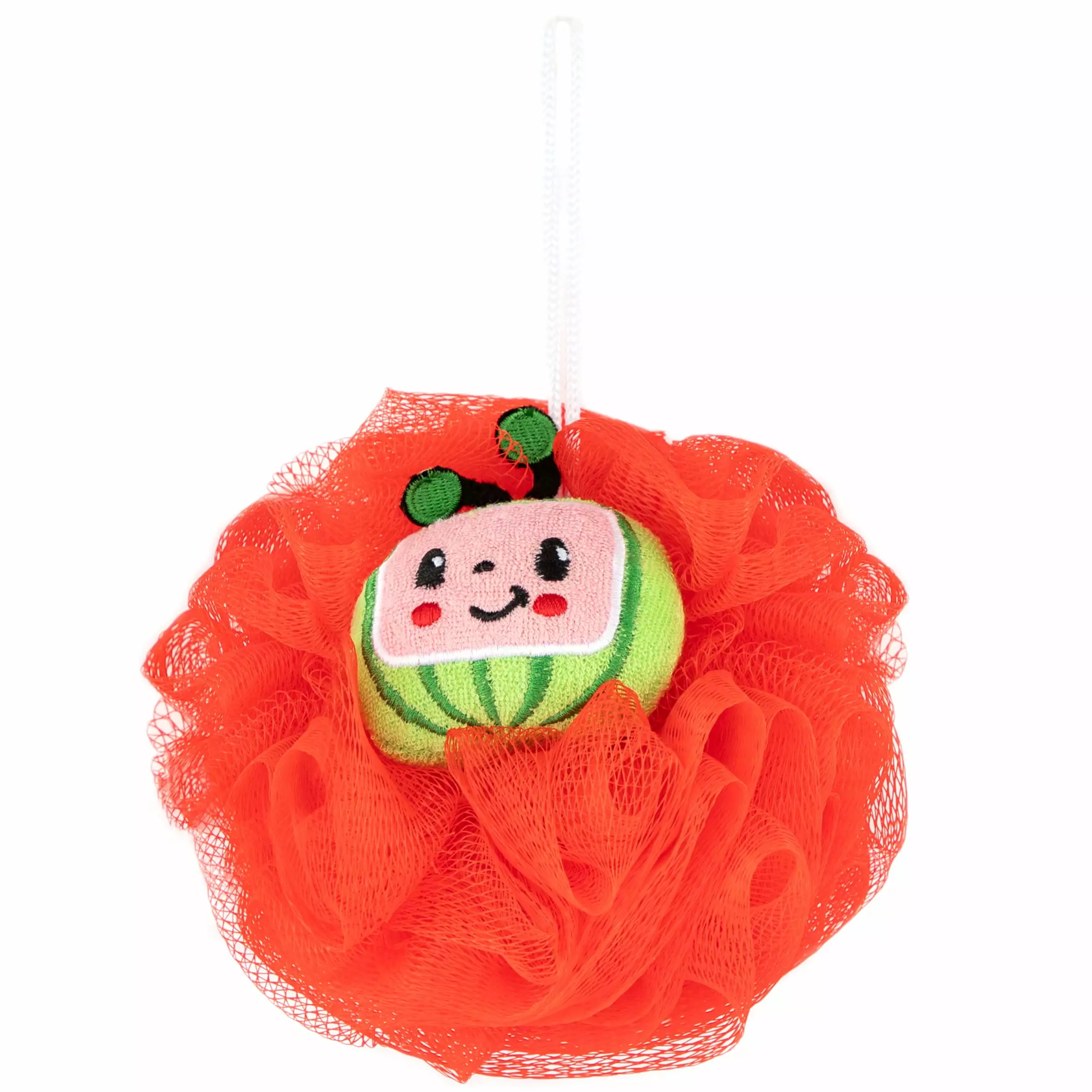 Cocomelon Kids Bath Character Loofah. Microfiber. Red. Moonbug