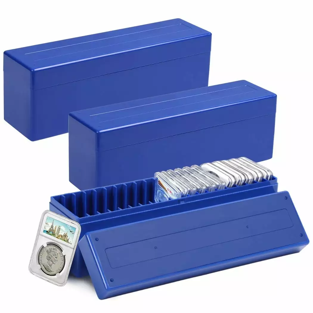 Coin Slab Storage Boxes. 3 Packs Coin Holder Organizer Boxes with 20 Slots. Plastic Coin Storage Cases Set for 60 Coin Slabs. Compatible with PCGS NGC PMGab Coin Holders(Include Boxes Only)