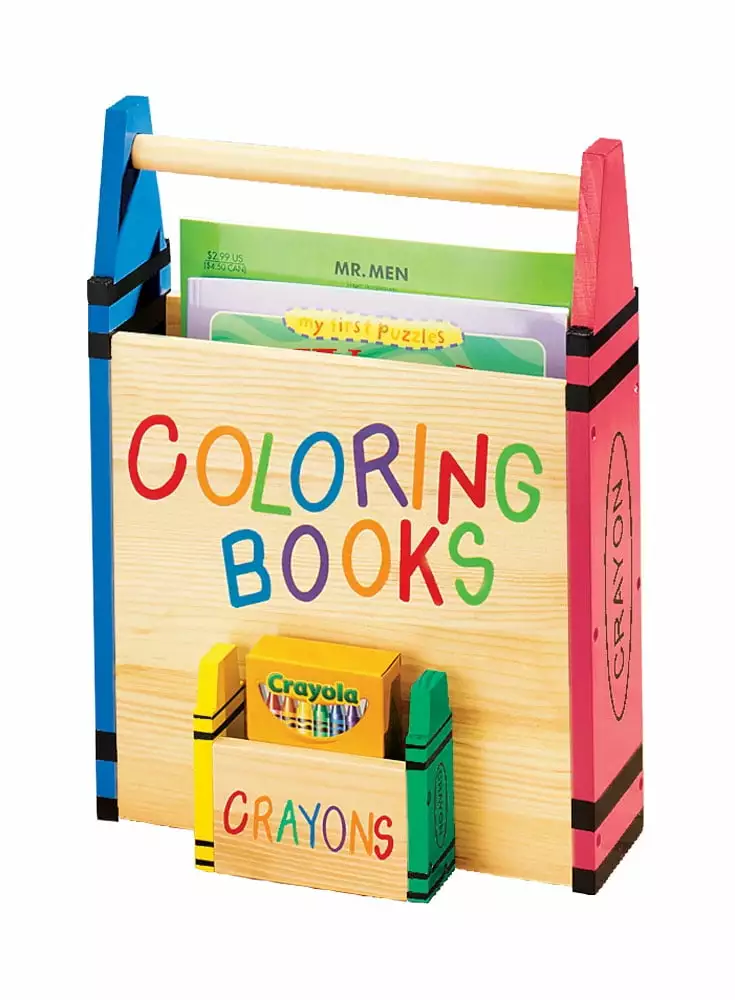 Coloring Book Caddy - Coloring Book Organizer with Crayon Storage ?C Book Carrier ?C Tote