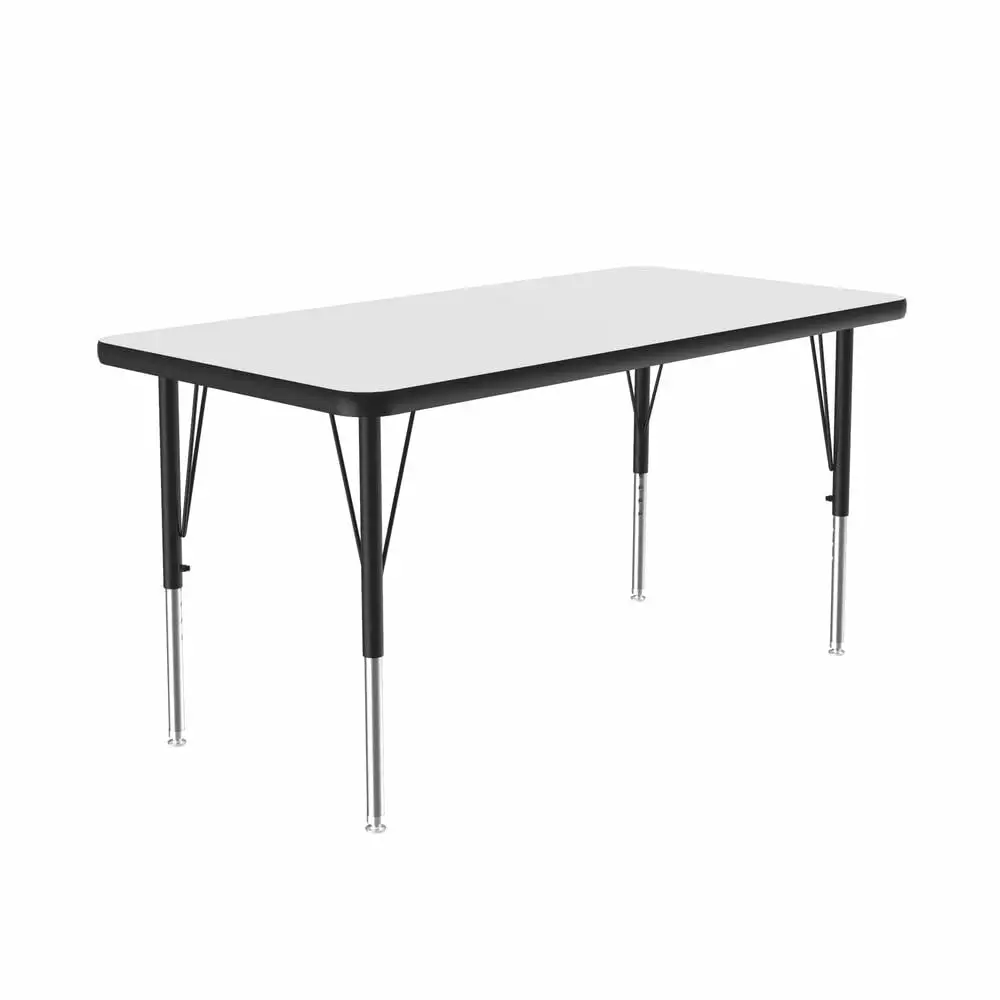 Correll 24x60 Wood Markerboard-Dry Erase - Activity Tables in Black/White