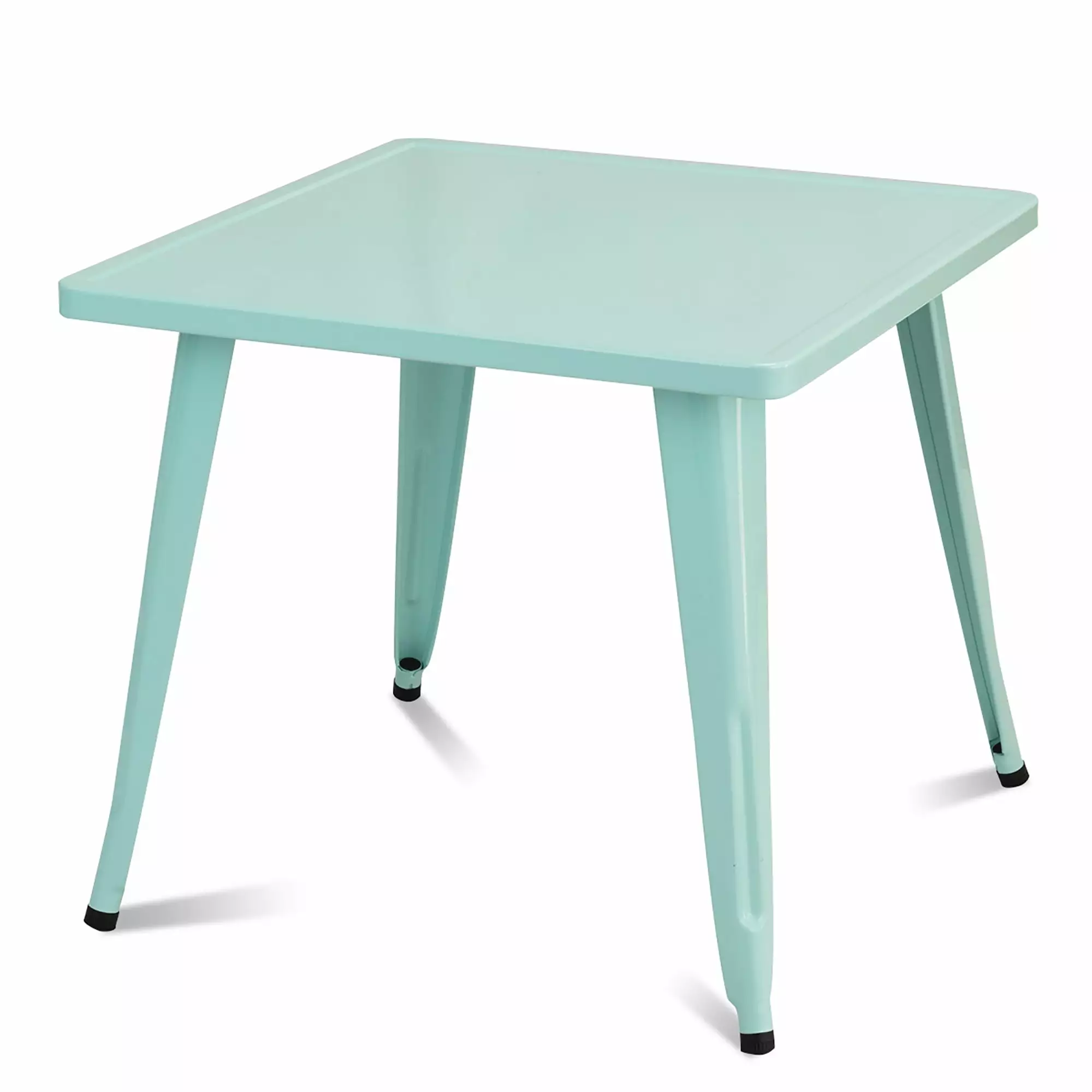 Costway Kids Steel 27'' Square Table Children Play Learn Activity Table Indoor Outdoor Blue