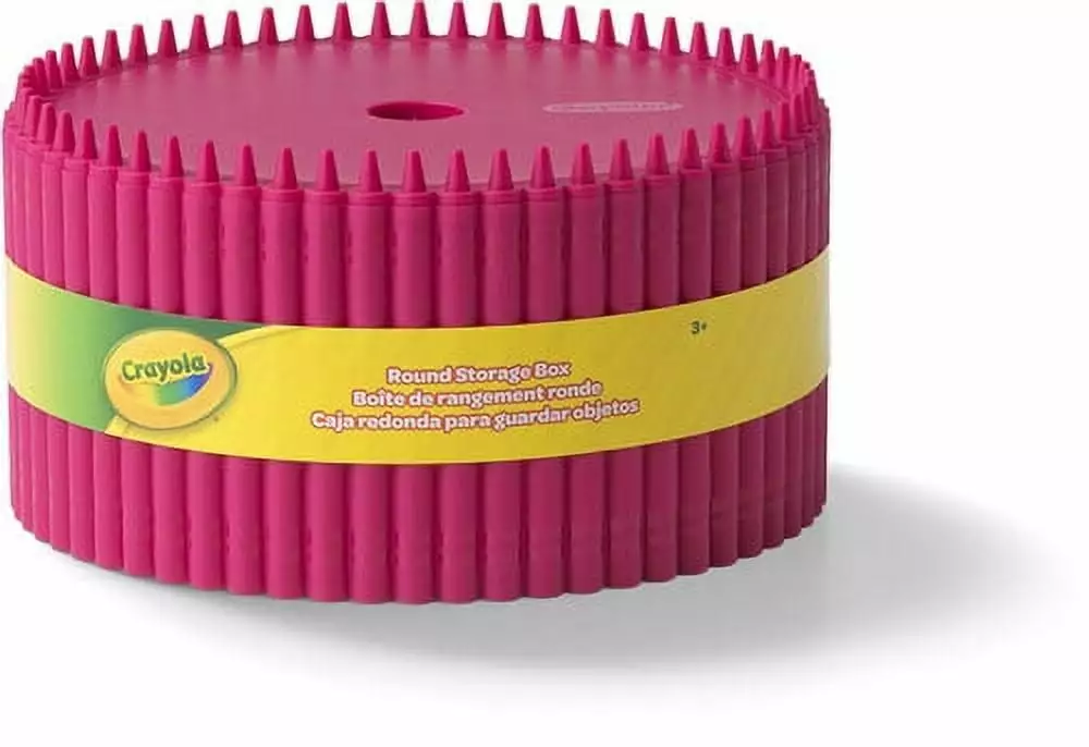 Crayola Round Storage Box. Razzmatazz