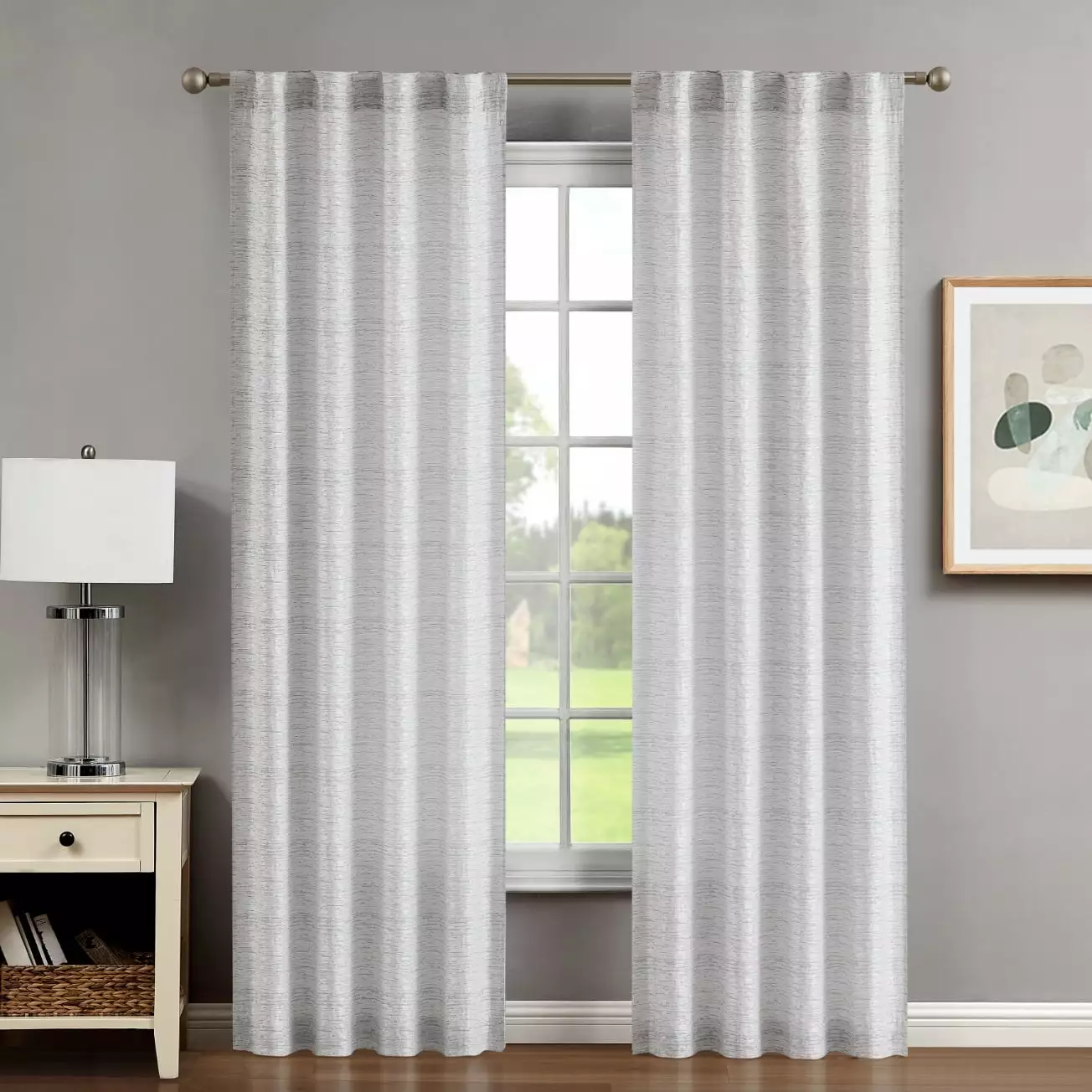 Creative Home Ideas Contemporary. Modern 2 Piece Jacquard Light Filtering Curtain Set