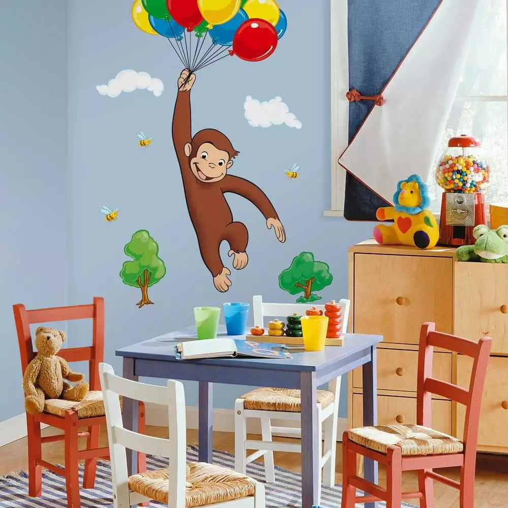 Curious George Peel and Stick Giant Wall Decal