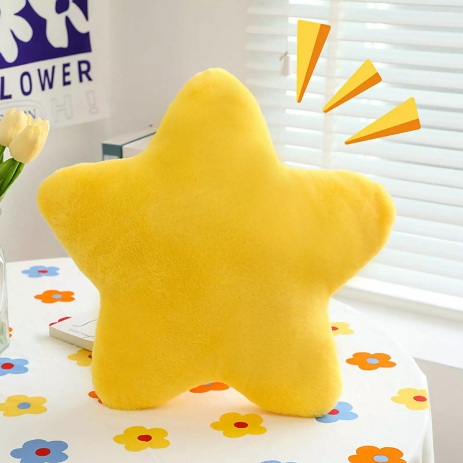 Cute Star Pillow ?C Soft Fluffy Throw Cushion for Sleep. Sofa. Couch. or Bed Decoration; Pentagram Shape with PP Cotton Stuffed Toy ?C Ideal Gift for Girlfriend or Kids