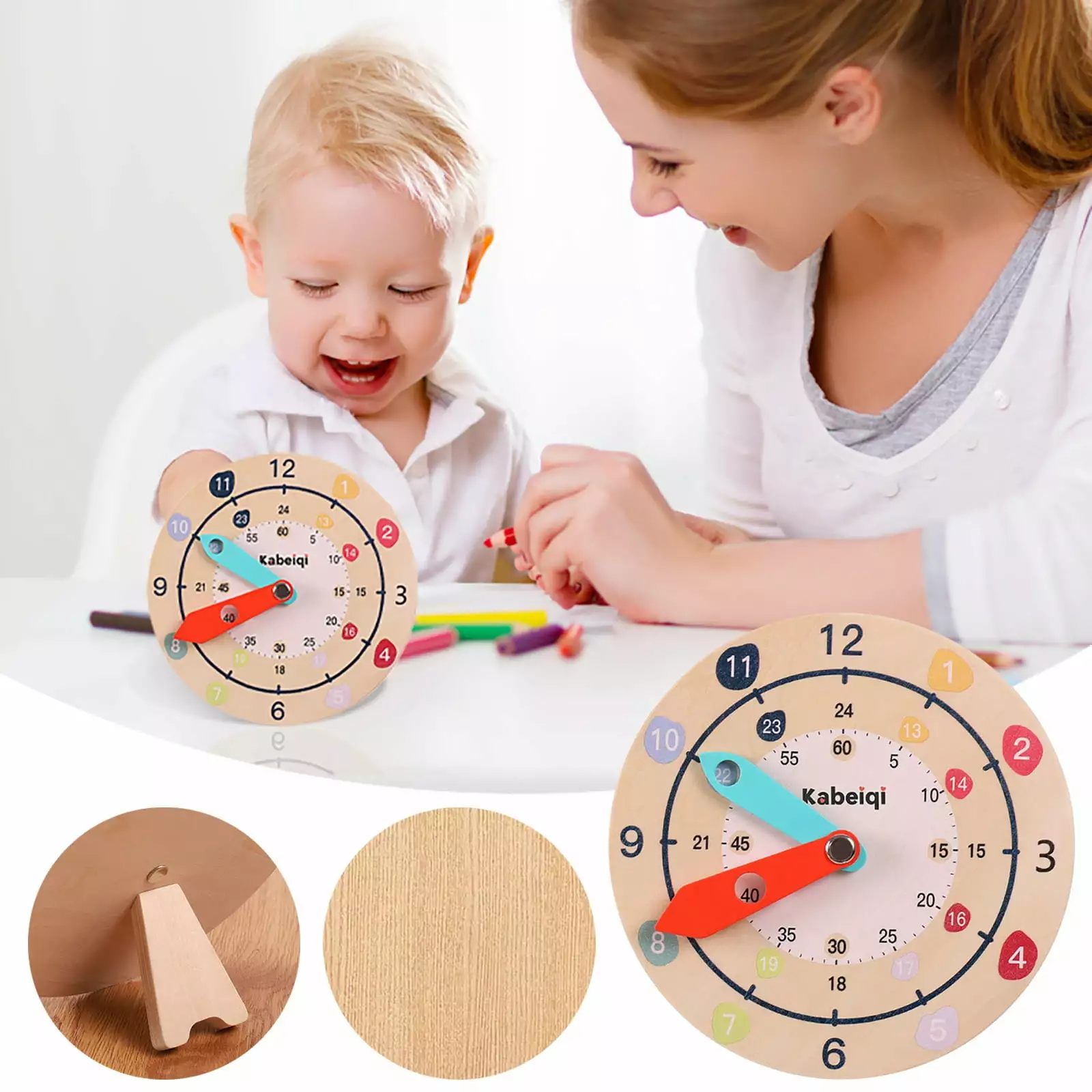 Cyber and Monday Deals Children'S Clock Teaching Aids To Help Children Learn Analog And Digital Time. Children. Families. Preschool Education. Classroom Education Toys Toys For Girls Boys 3-6 Years