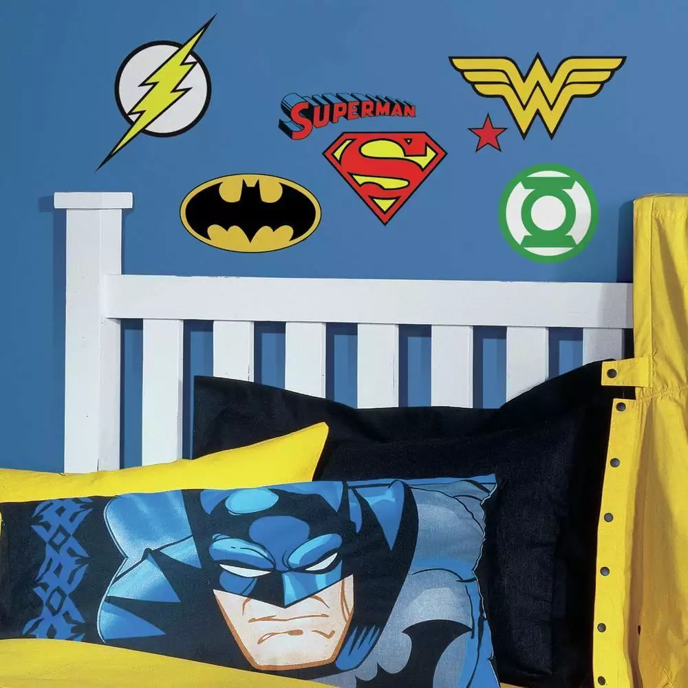 DC Super Heroes Logos Wall Decals