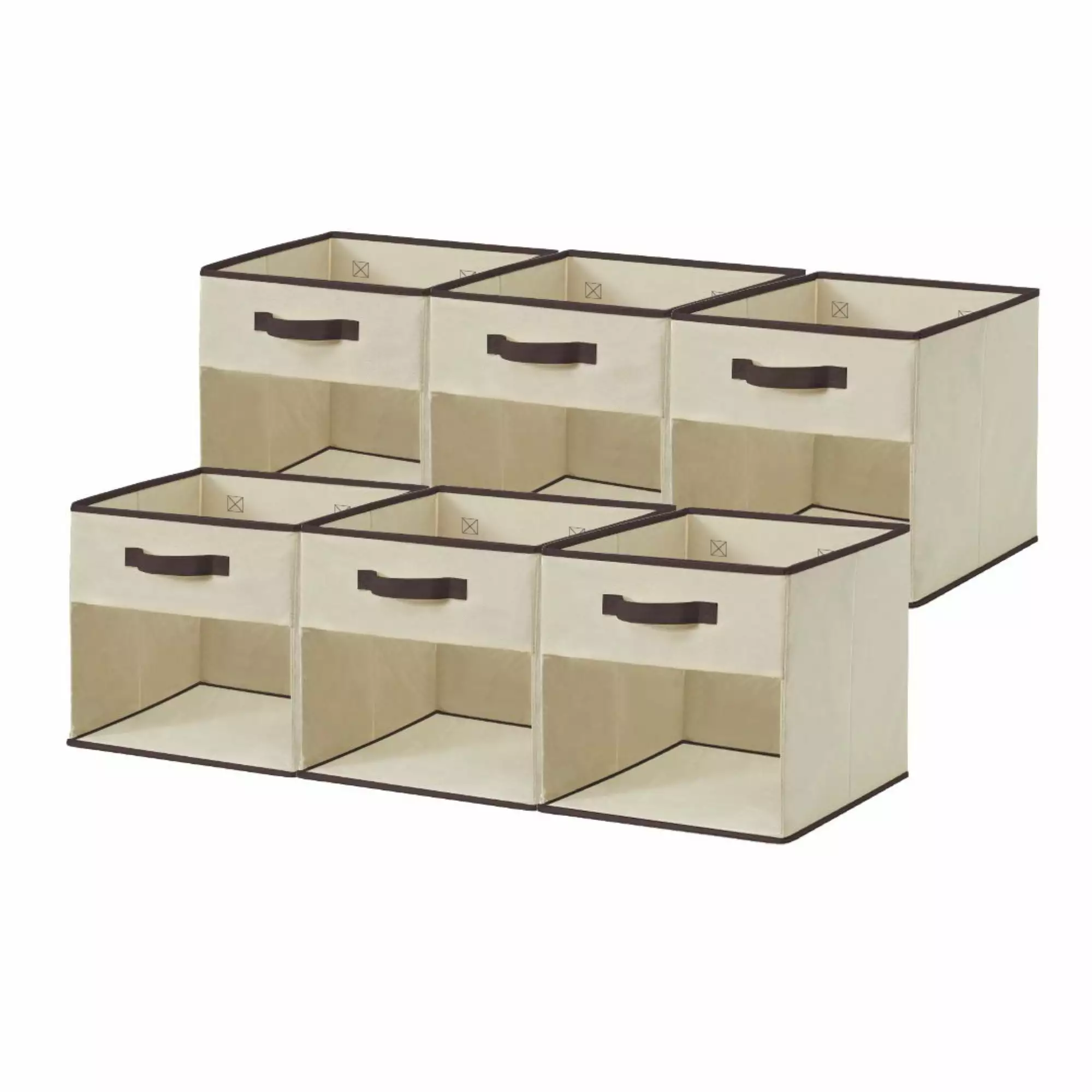 DECOMOMO Storage Cube Bin. Storage Cube. Cube Storage Bin. Fabric Cube Storage Bin. Set of 6. Beige