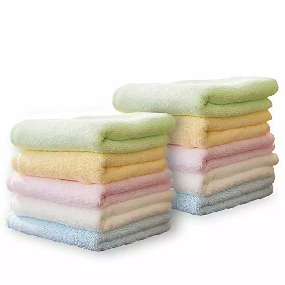 DGPERTE Luxury Bamboo Washcloths Towel Set 10 Pack Baby Wash Cloth for Bathroom-Hotel-Spa-Kitchen Multi-Purpose Fingertip Towels and Face Cloths 10'' x 10''