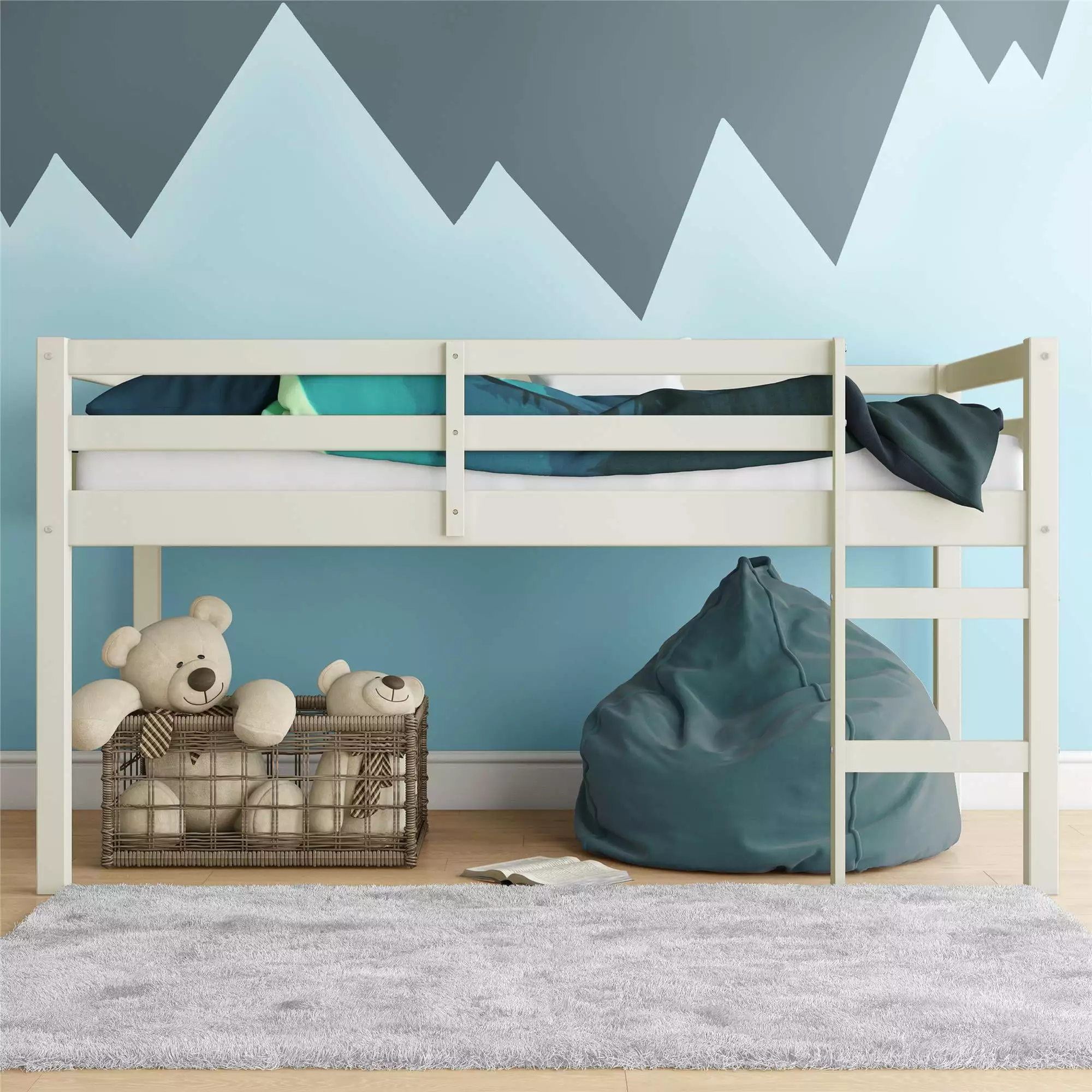 DHP Benson Junior Twin Loft Bed. White