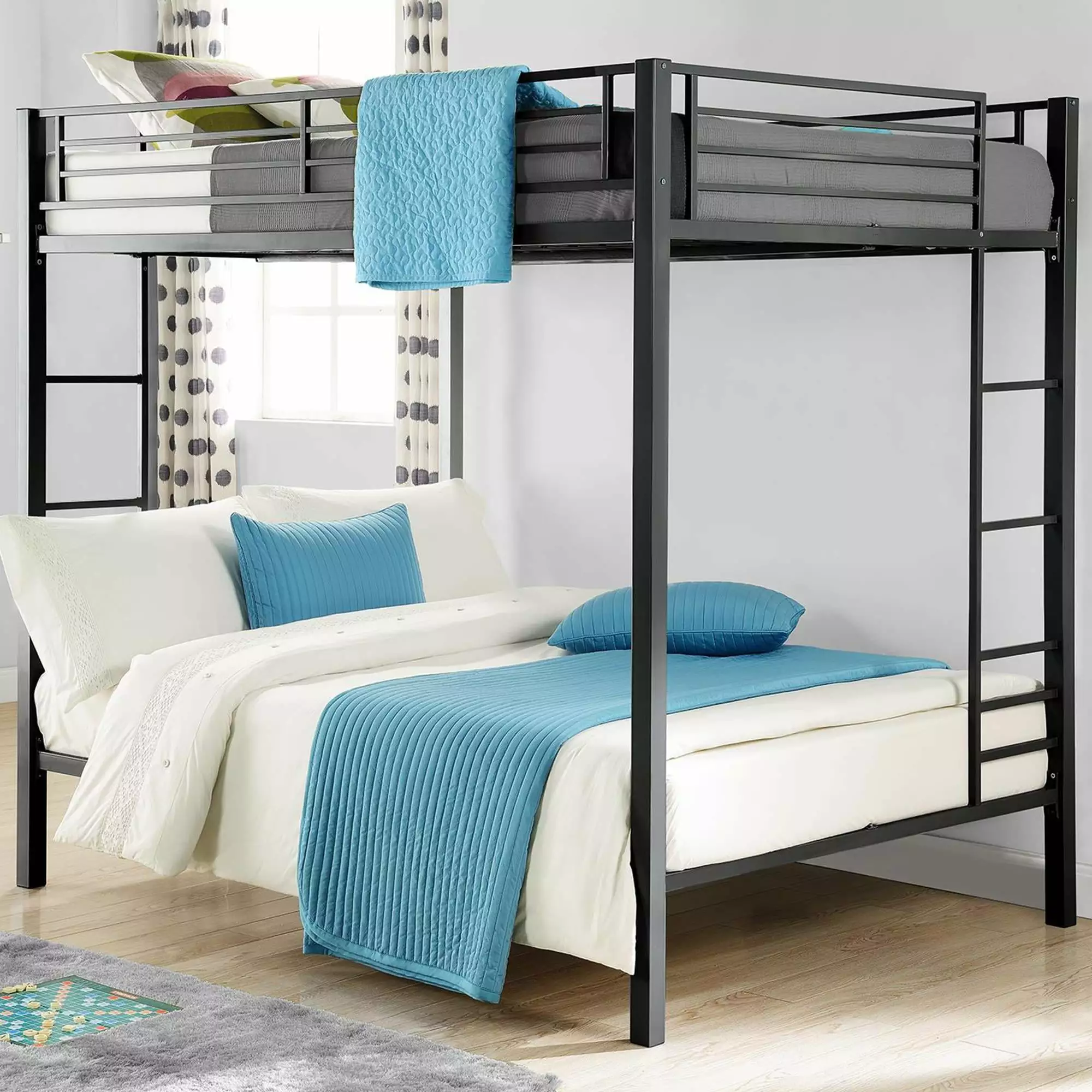 DHP Sidney Full over Full Metal Bunk Bed. Black