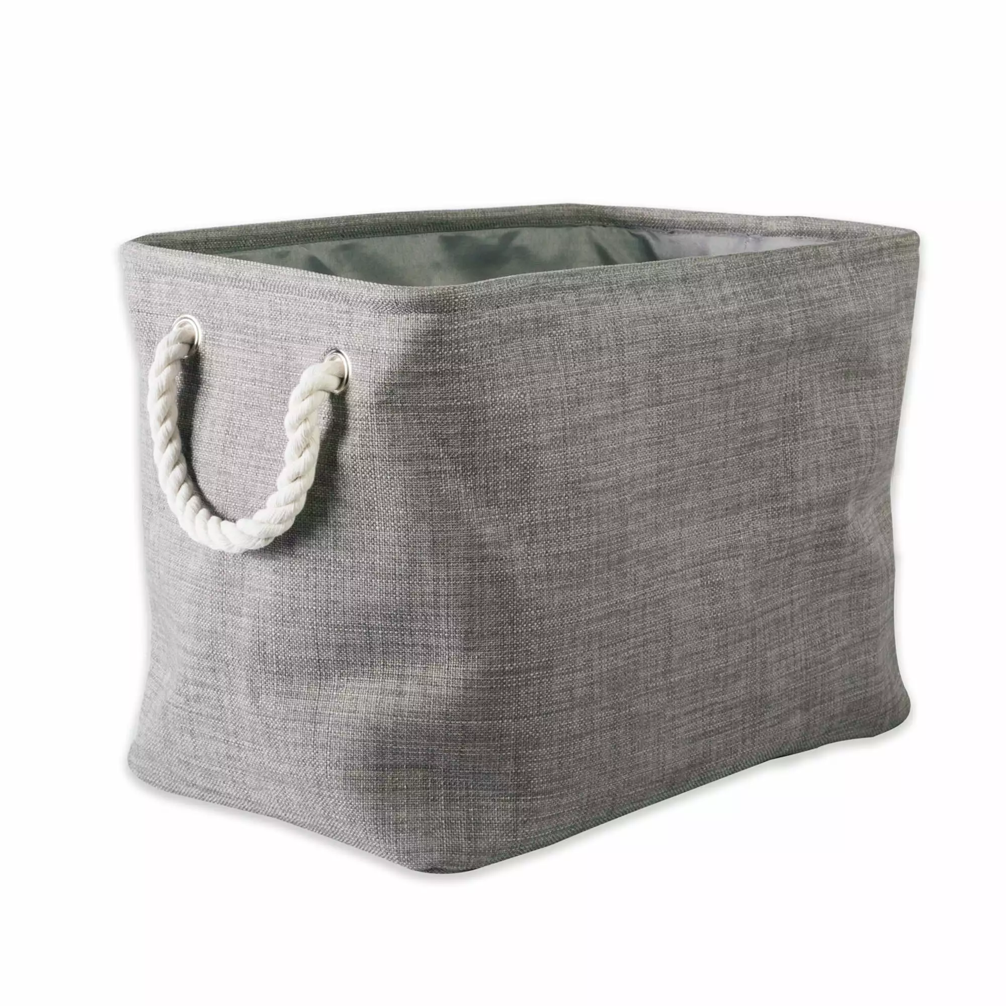 DII Collapsible Polyester Storage Bin. Variegated. Gray. Medium