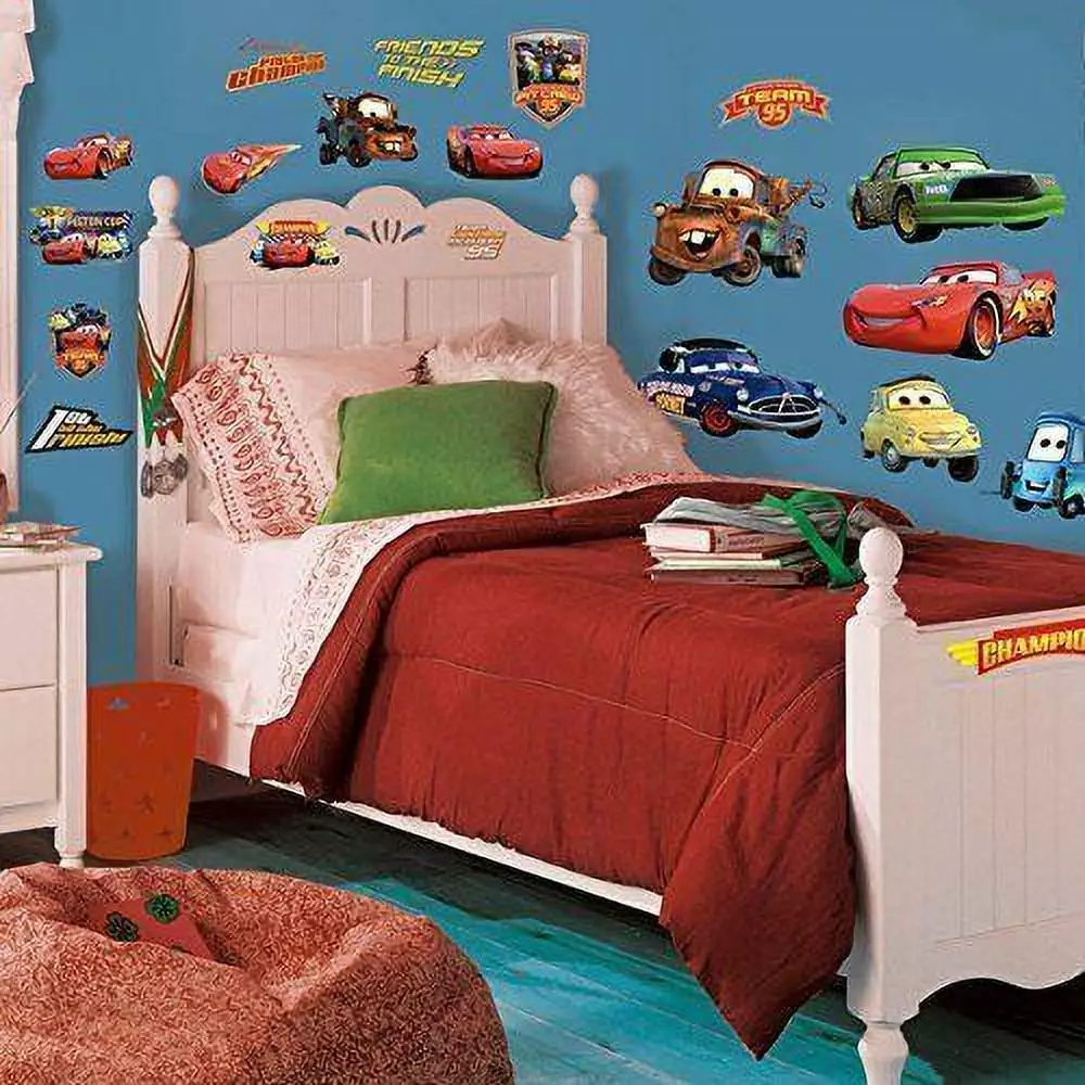 DISNEY CARS 19 BiG Piston Cup Wall Stickers Lightning McQueen Room Decor Decals