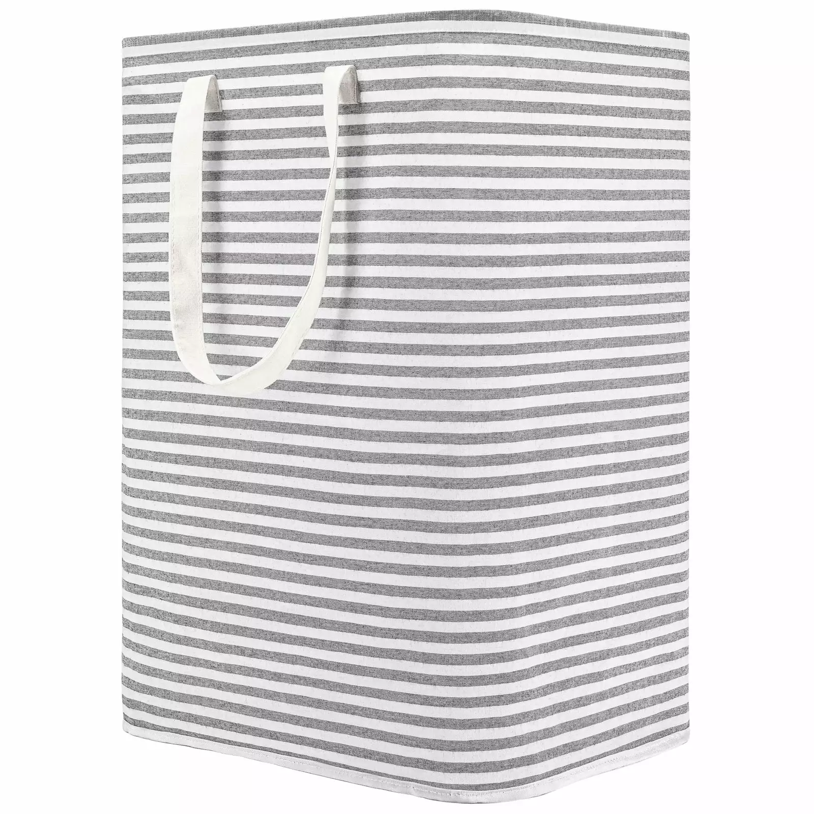 DOKEHOM 80L Freestanding Laundry Hamper with Handle. Collapsible Large Cotton Storage Basket for Clothes (Grey)