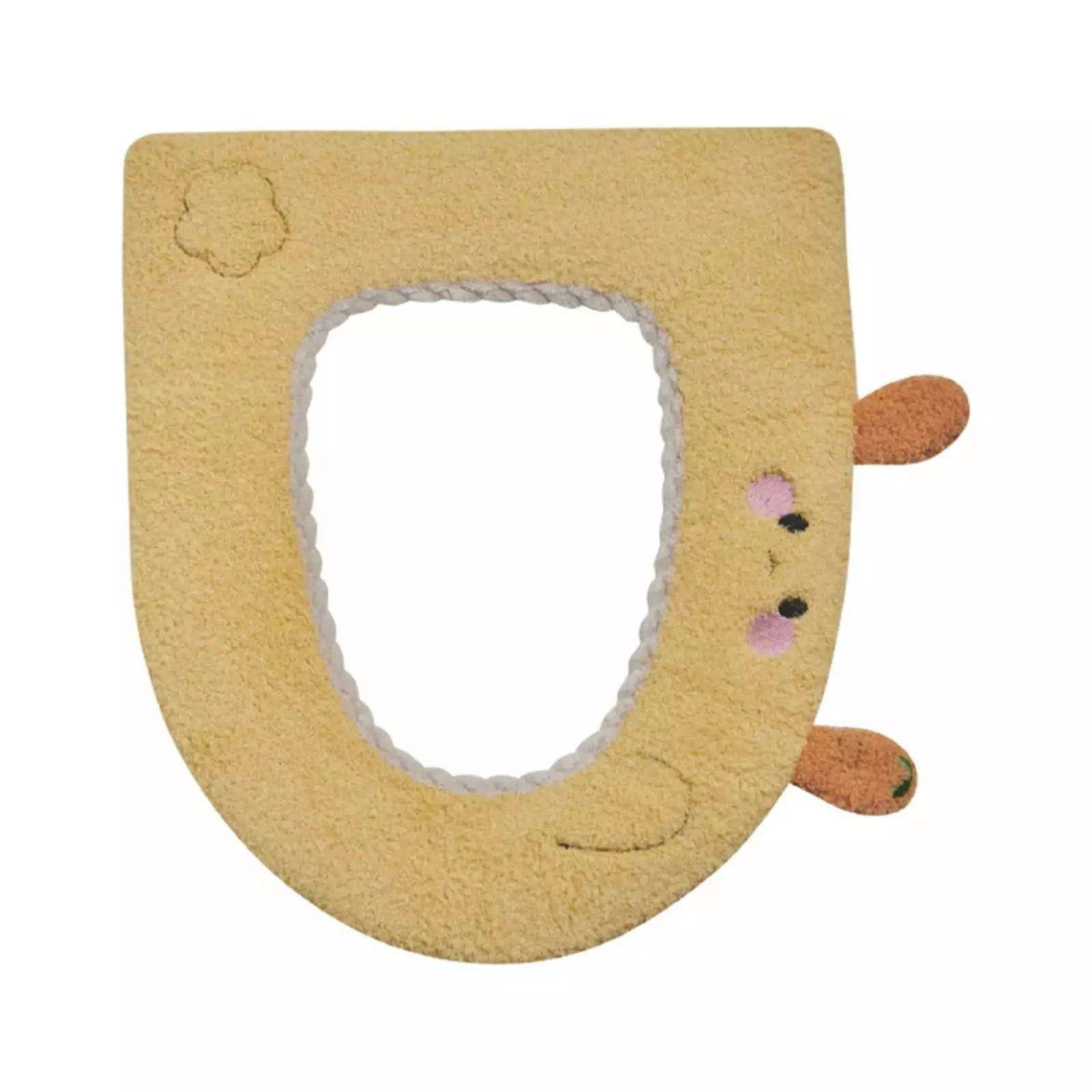 Dadatutu Toilet Seat Cushion Four Seasons Cute Thickened Toilet Cover Cushion Washable Household Toilet Cover. Thick Fabric Toilet Seat for Round Reusable. Machine-Washable. Easy-Install