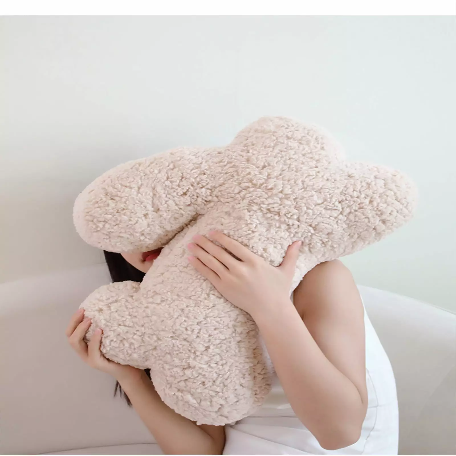 Deagia Doll Pillows Rabbit Plush Pillow Super Soft Bunny Stuffed Adorable Plush Rabbit Cuddle Cushion Pillow for Kids Home Decorative