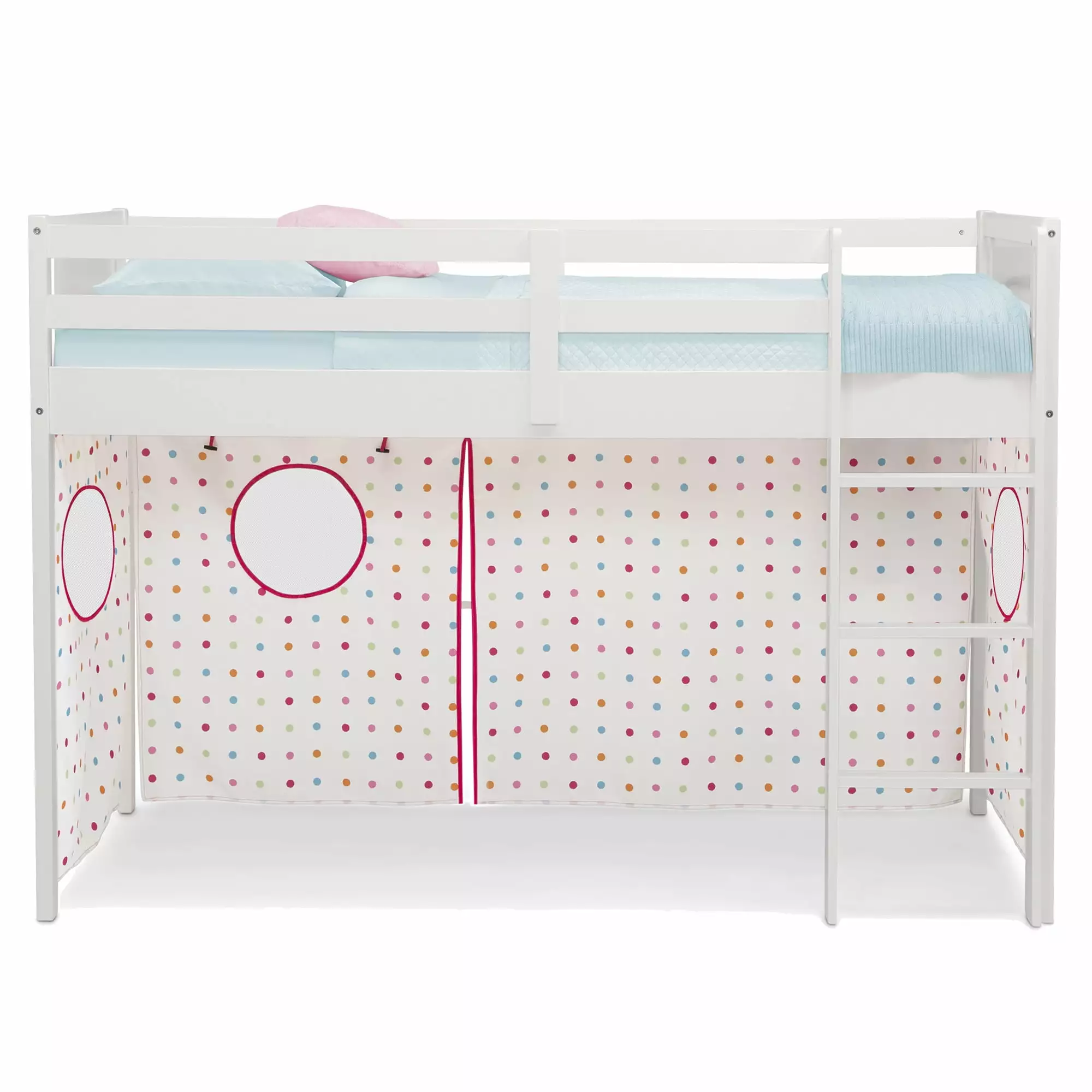 Delta Children Loft Bed Tent - Curtain Set for Twin Loft Bed (Bed Sold Separately). Dots