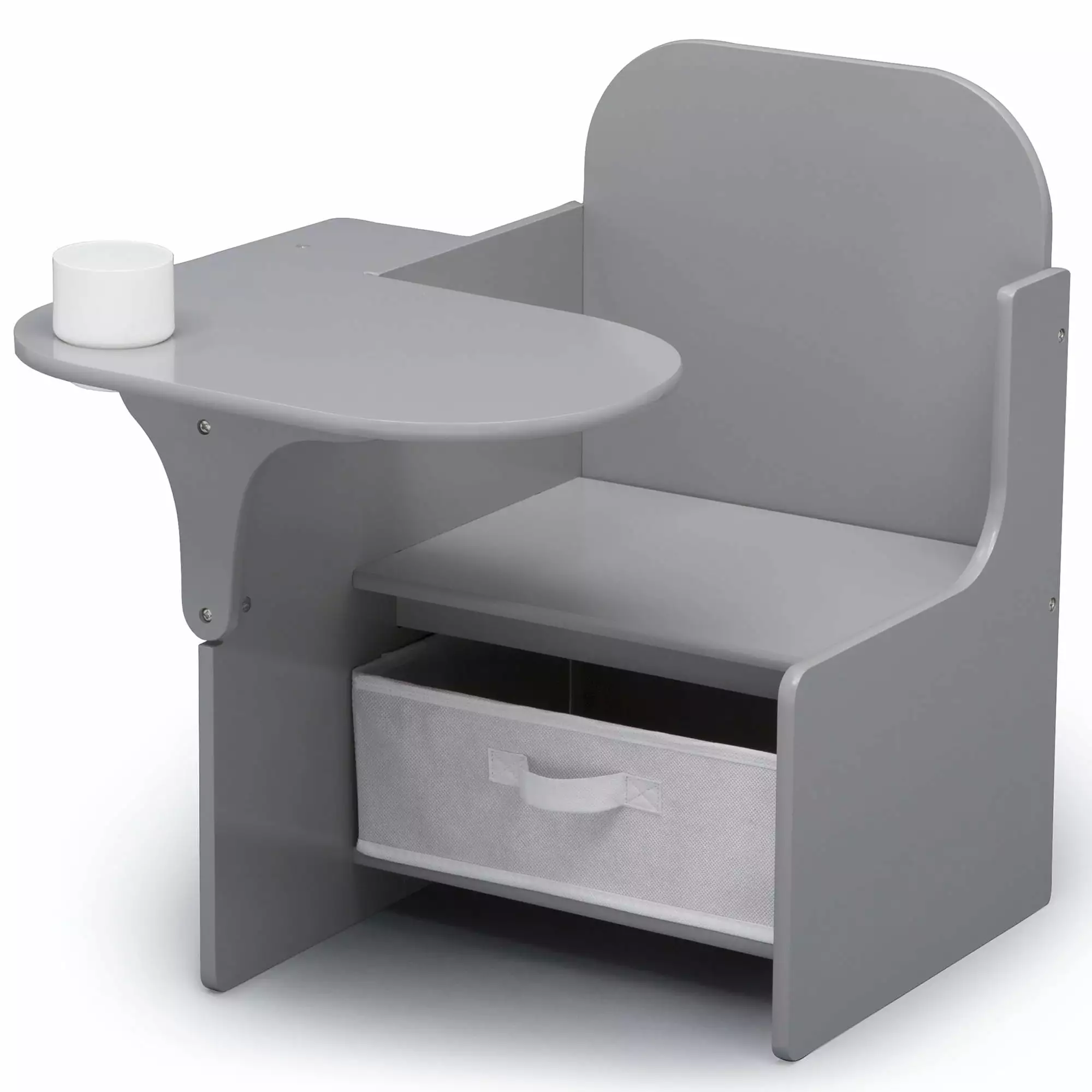 Delta Children MySize Kids Toddler Wooden Chair Desk with Storage Bin. Gray