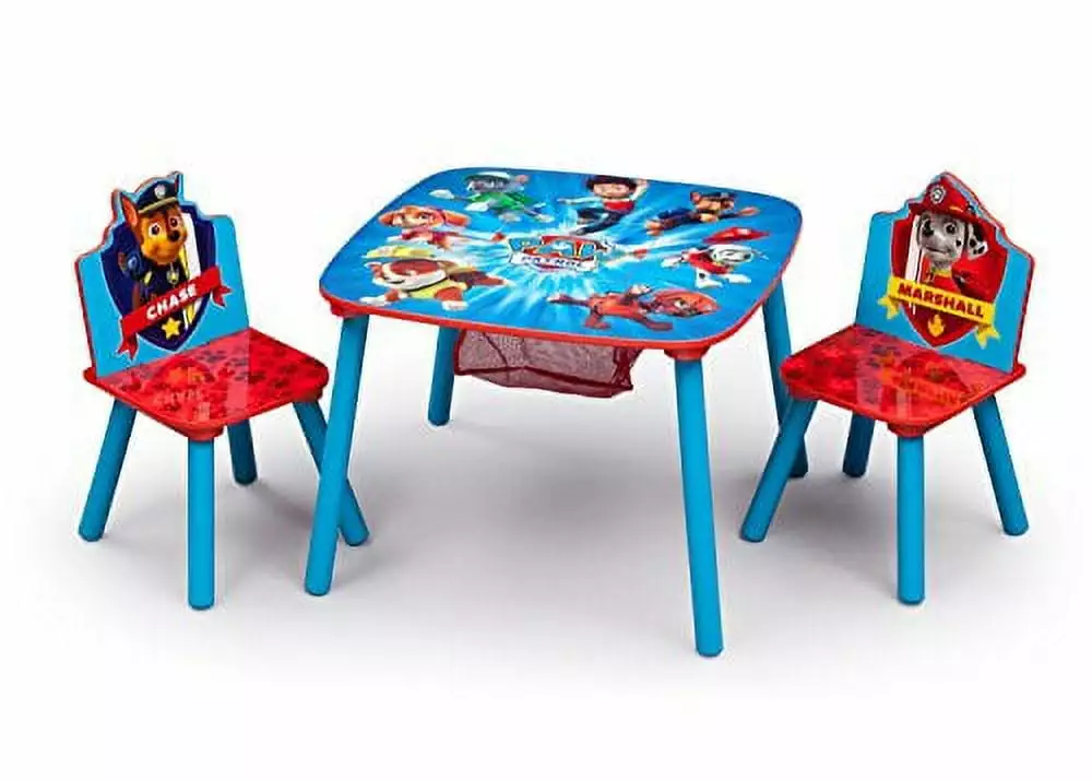 Delta Children Nick Jr. PAW Patrol Wood Kids Storage Table and Chairs Set