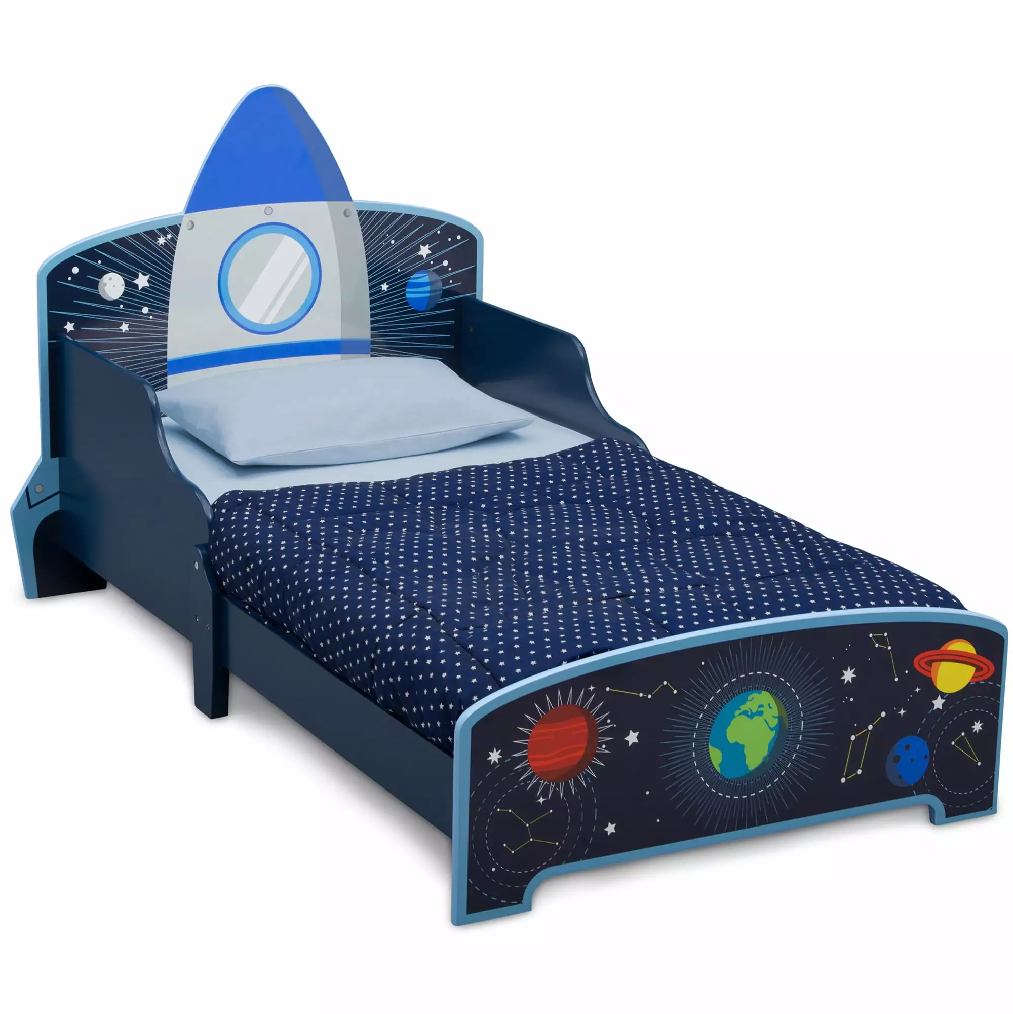 Delta Children Space Adventures Rocket Ship Wood Toddler Bed. Greenguard Gold Certified