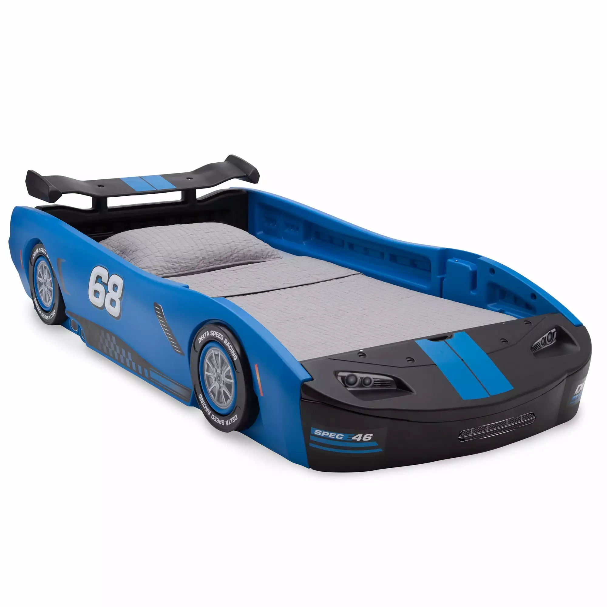 Delta Children Turbo Race Car Twin Bed. Blue