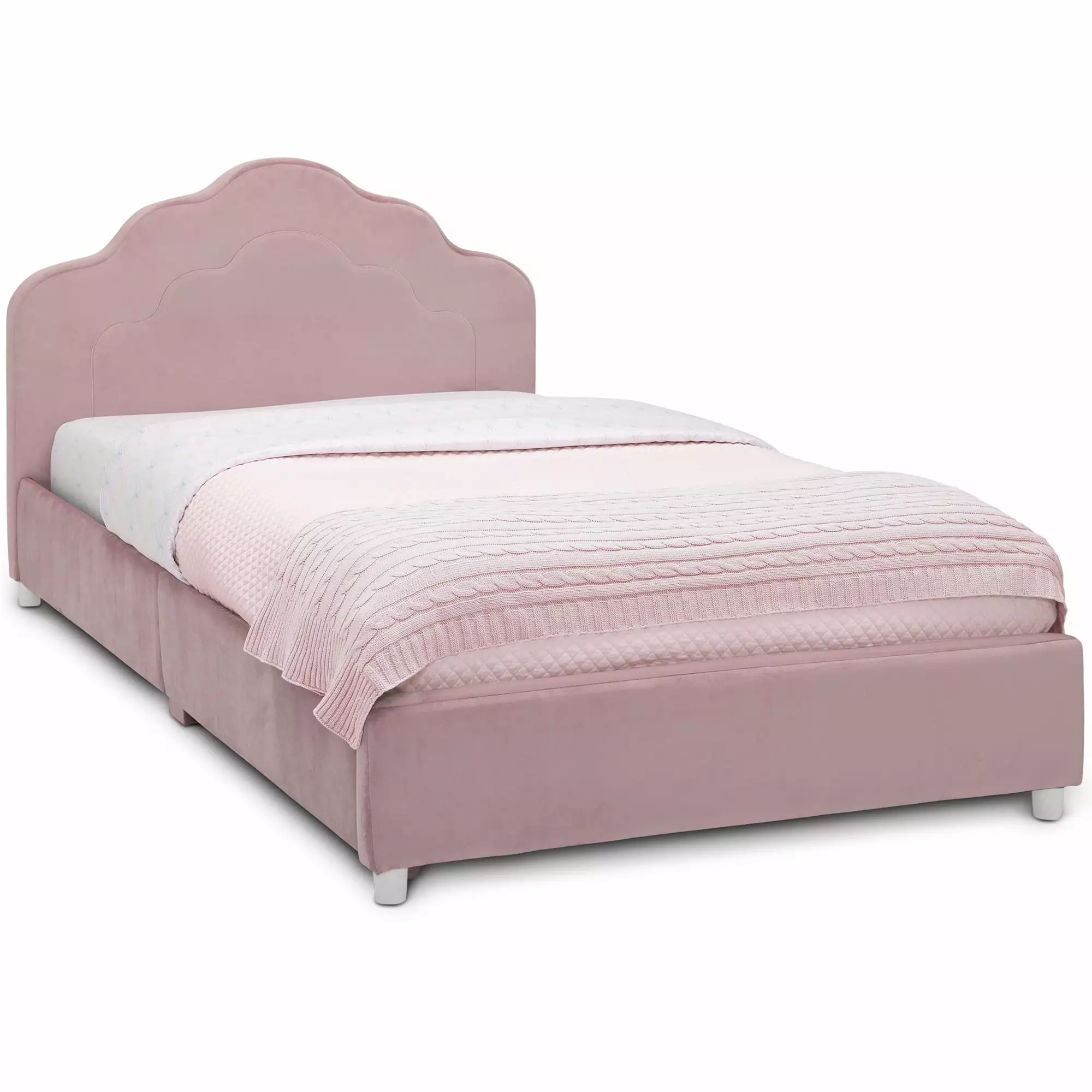 Delta Children Upholstered Twin Bed. Rose Pink