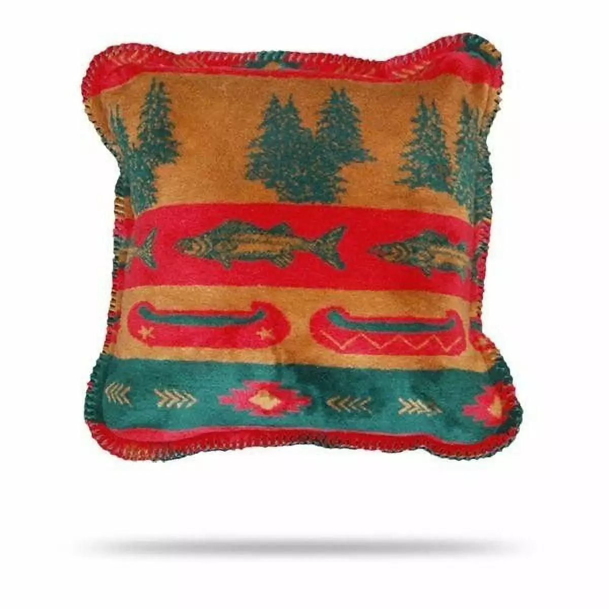 Denali Home Collection Denali Fish Lodge/Spruce Pillow 18x18