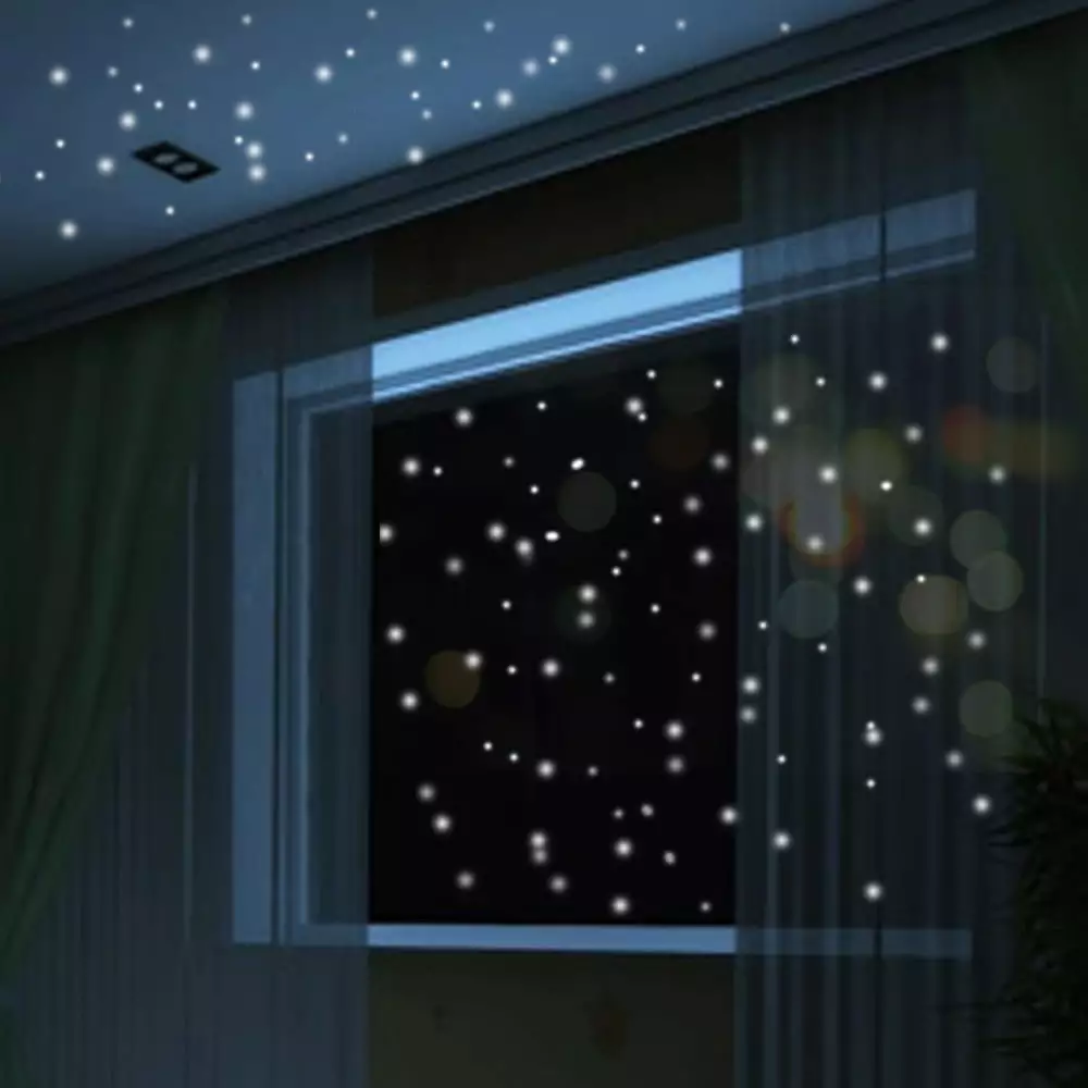 Dengmore Glow In The Dark Star Wall Stickers 407Pcs Round Dot Luminous Kids Room Decor for Home Decor