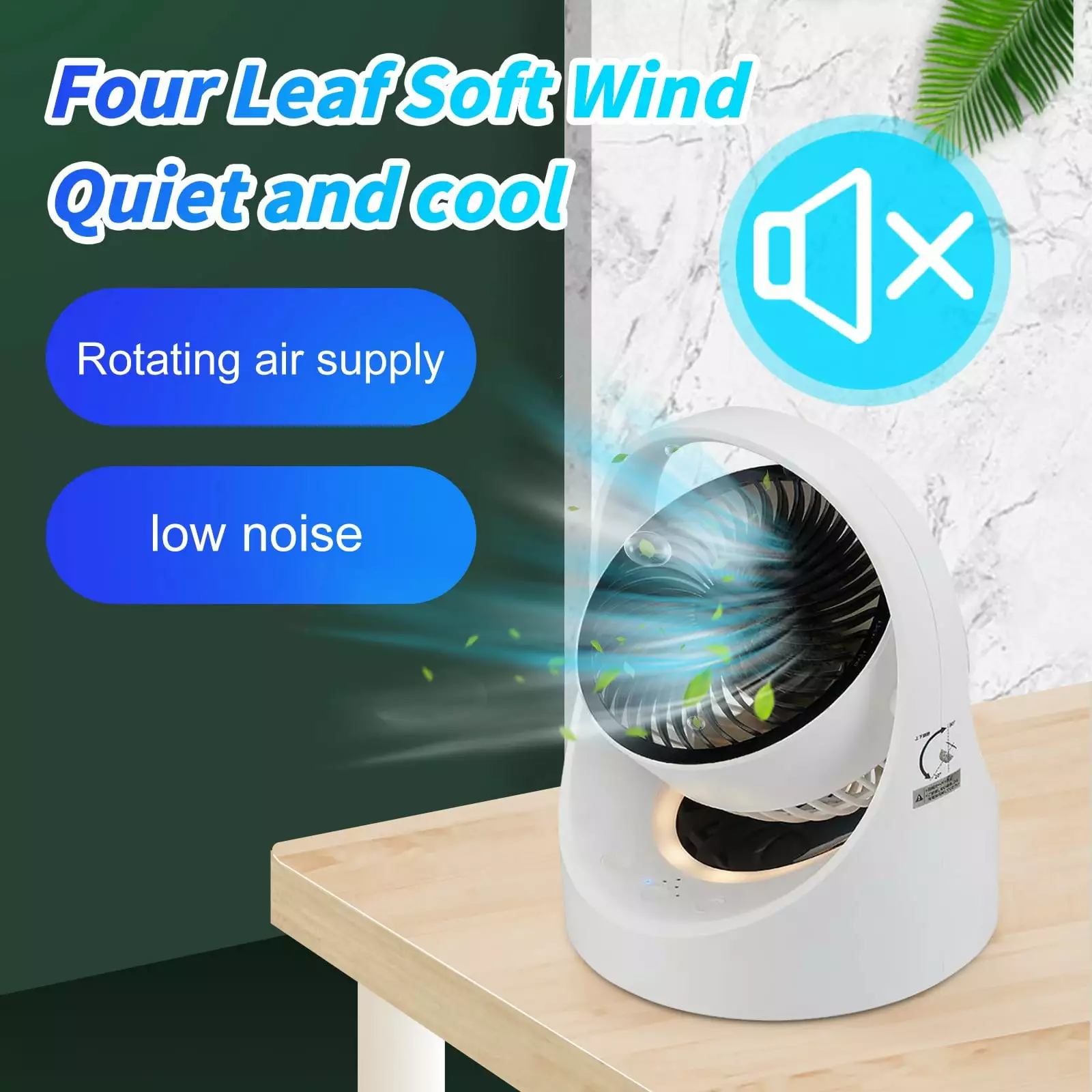 Desktop Silent Usb Charging Head Turbo Air Circulation Fan Wall Mount Fan Oscillating 18 Tent for Loft Bed Metal Desk Fan Vintage Small Wall Mount Fan Oscillating Fan Table Vintage Fans Metal