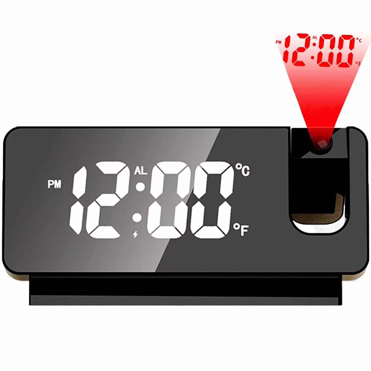 Digital Alarm Clock.Digital Projection Alarm Clock for Bedroom. Large LED Digital Clock with 180?? Projector for Bedrooms with USB Charger Port. Loud Electric Alarm Clock for Kids. Adults. Elders