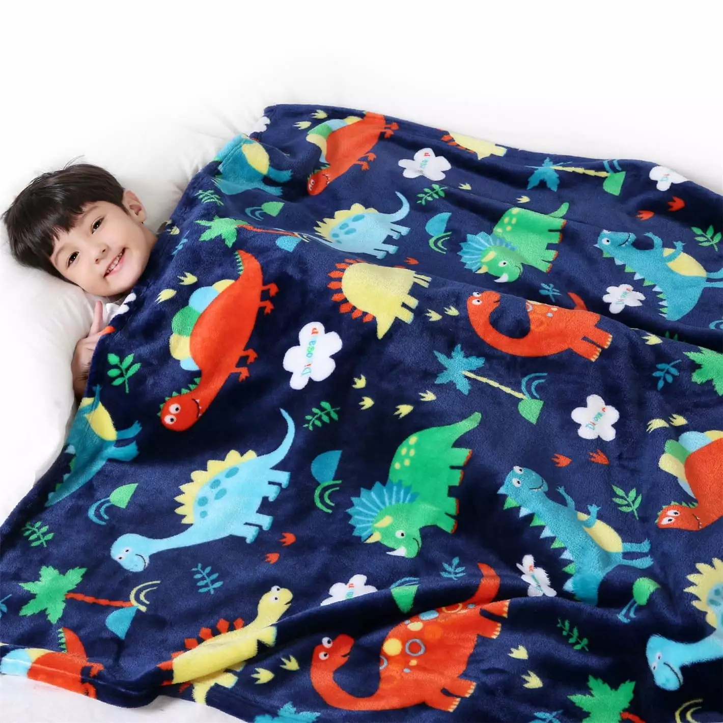 Dinosaur Blanket for Boys. Kids Dinosaur Throw Blanket for Boys and Girls. Fluffy Cozy Dinosaur Fleece Blanket with Vibrant Colors Cute Design. Soft Warm Throw Blanket