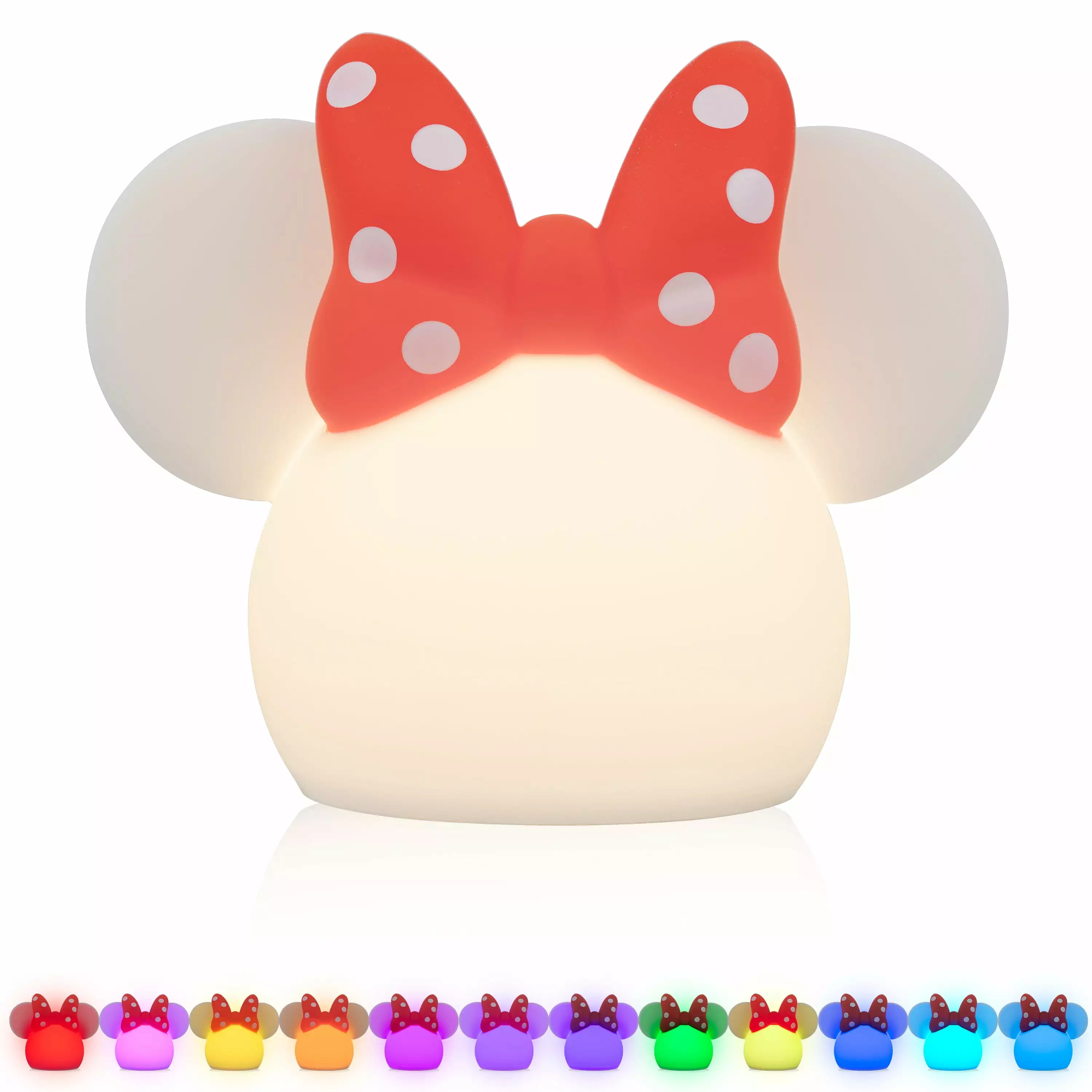 Disney Color Changing Minnie Mouse LED Tabletop Lamp. Dimmable. USB or Battery Powered. 66945