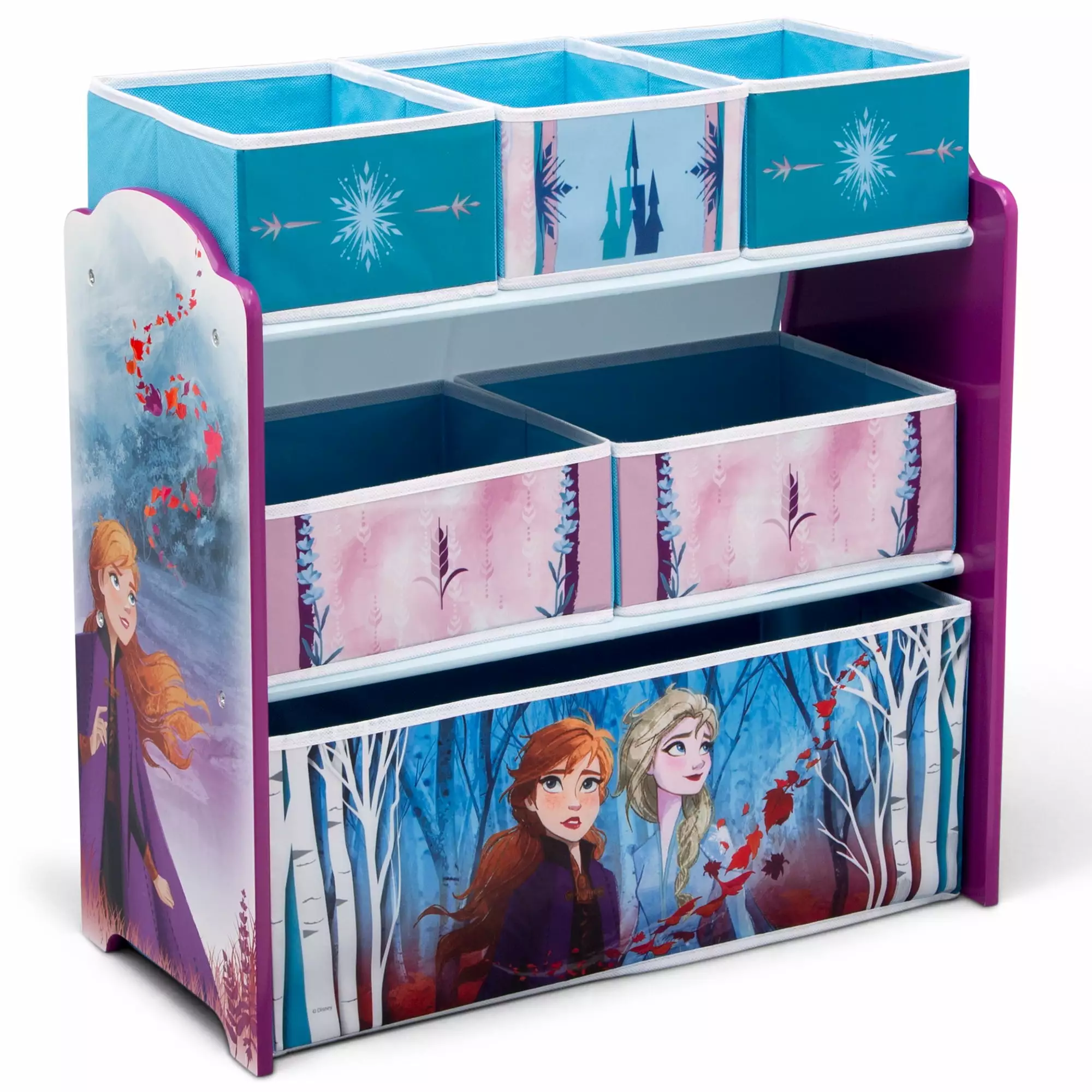 Disney Frozen II Design and Store 6 Bin Toy Organizer by Delta Children. Greenguard Gold Certified