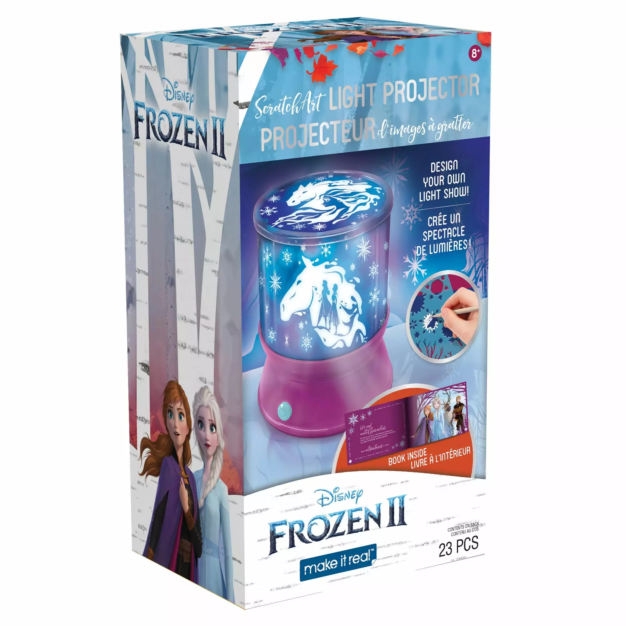 Disney Frozen II: Scratch Art Light Projector - Design Your Own Light Show. Scratch Art into Film & Project. Tweens & Girls Ages 8+